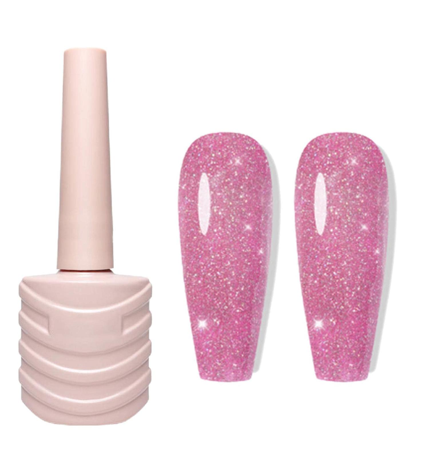 Sparkly Shiny Gel Nail Polish | Reflective Gel Polish Charming Soak Off UV Gel Nail Polish for Design Colorful Broken Drill Glue 04 - Buy Online on GoSupps.com