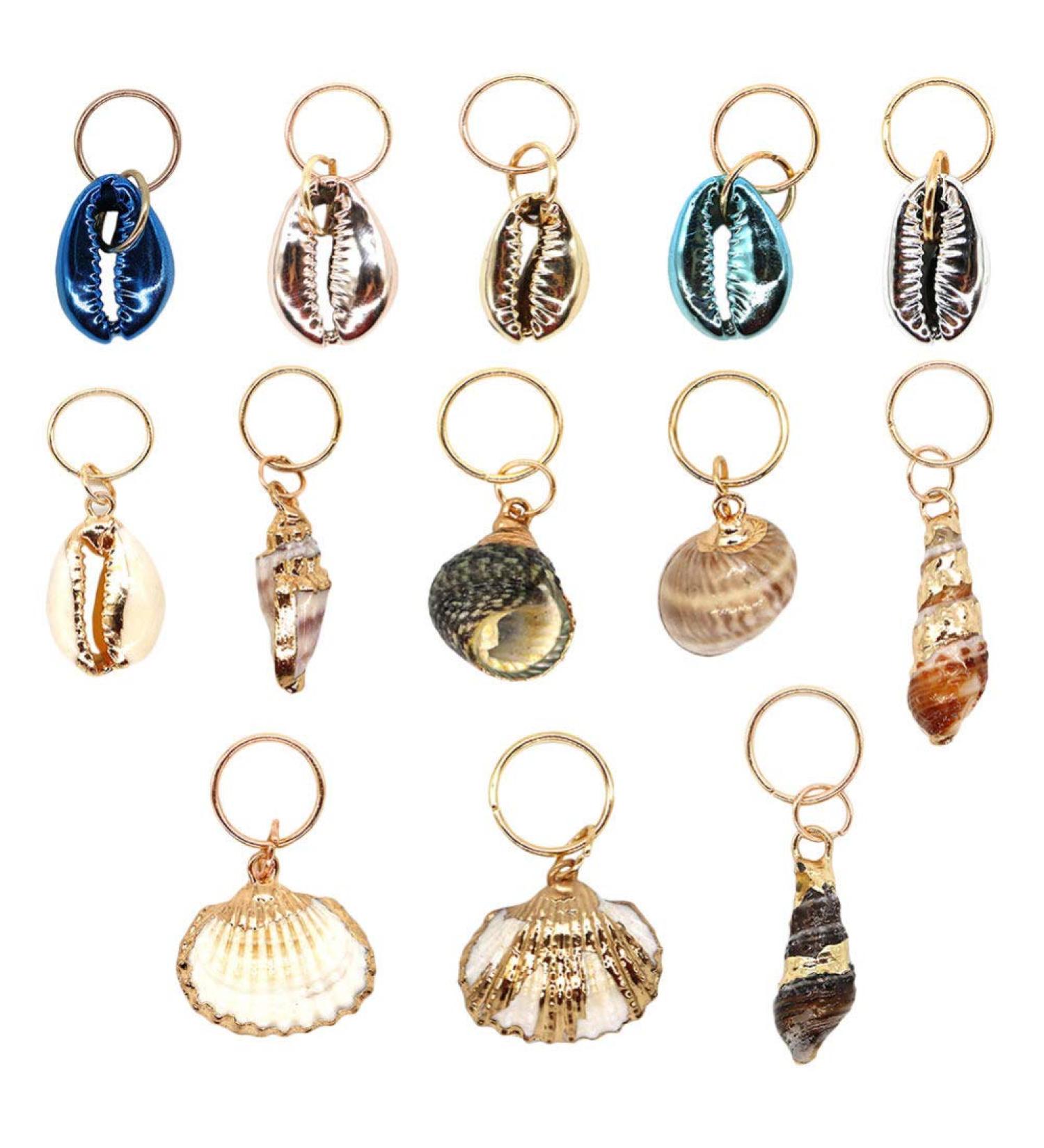 HEALLILY 13pcs Ocean Conch Shell Hair Rings Jewelry - Hair Accessories for Twist, Crochet Braiding - Hair Cuffs Decorations and Charms - Buy Online on GoSupps.com
