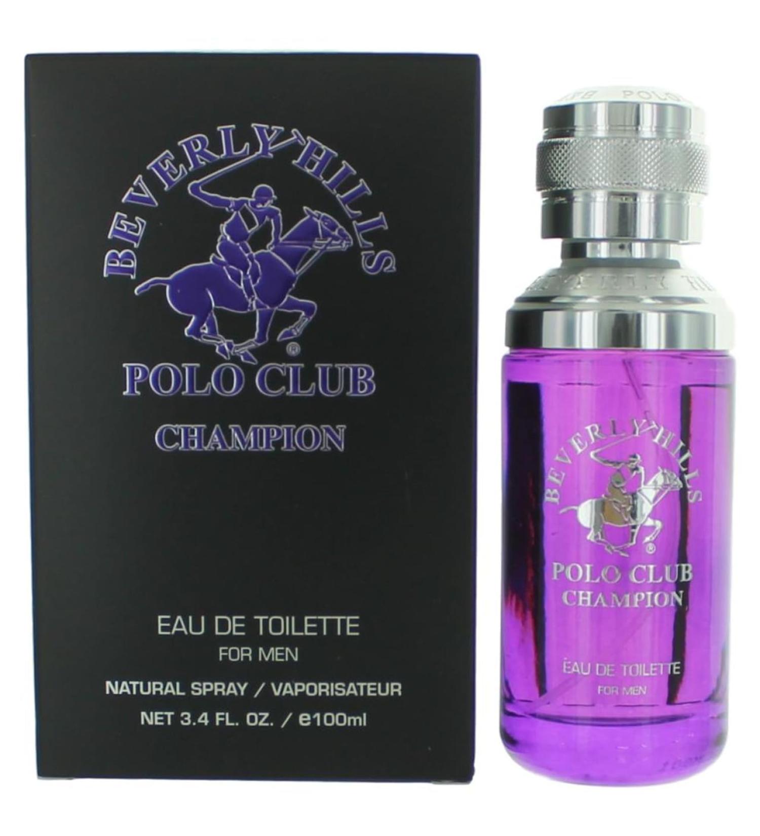 Beverly Hills Polo Club CHAMPION - Cologne for Men with Notes of Vanilla Lily Oakmoss & Patchouli - Sweet Floral Sexy Fragrance Scent - Eau De Toilette Spray 3.40fl.oz / 100ml