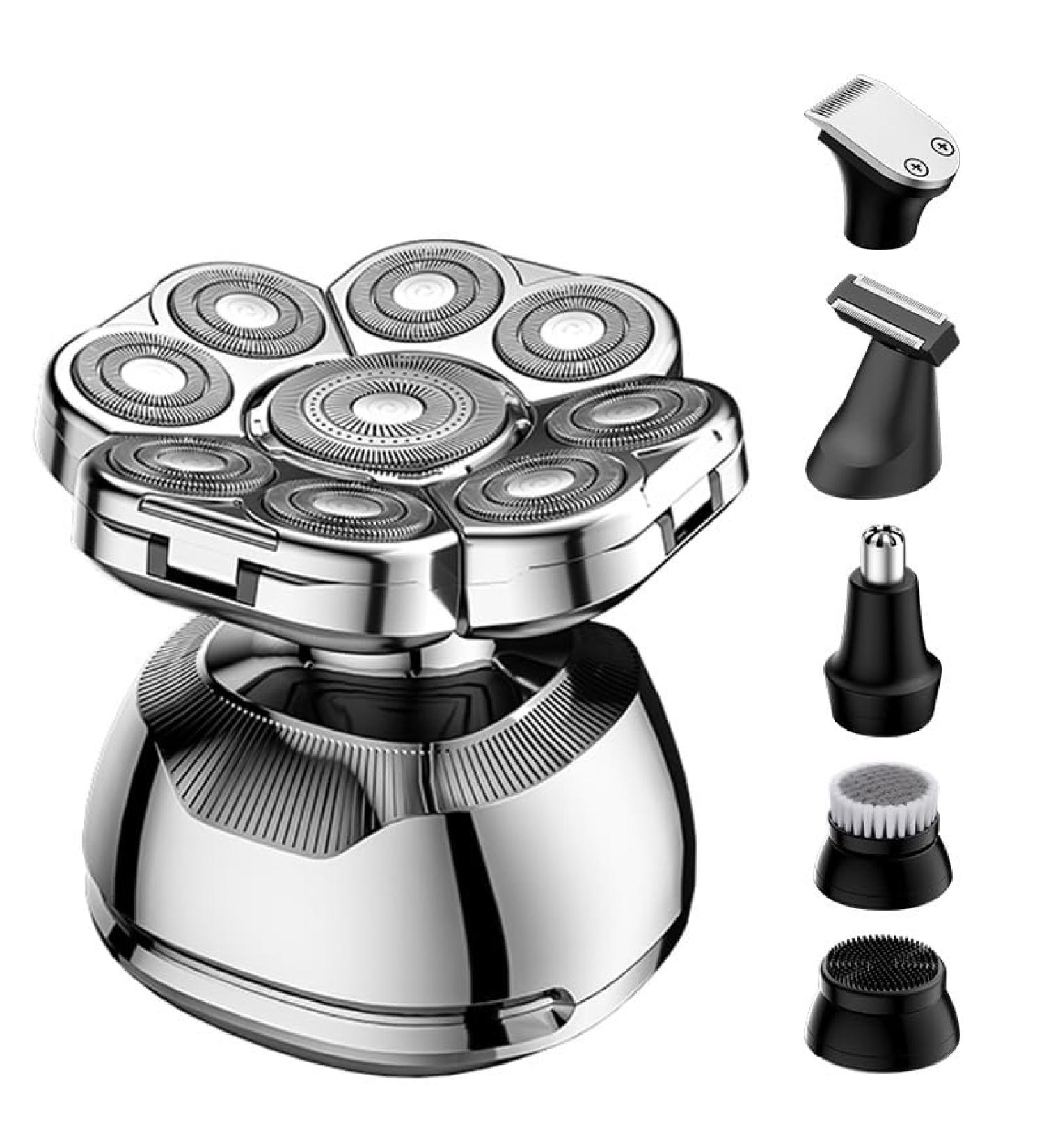 Head Shaver for Bald Men - 9D Waterproof Cordless Wet/Dry Grooming Kit with Electric Razor Clippers & Trimmer - Buy Online on GoSupps.com