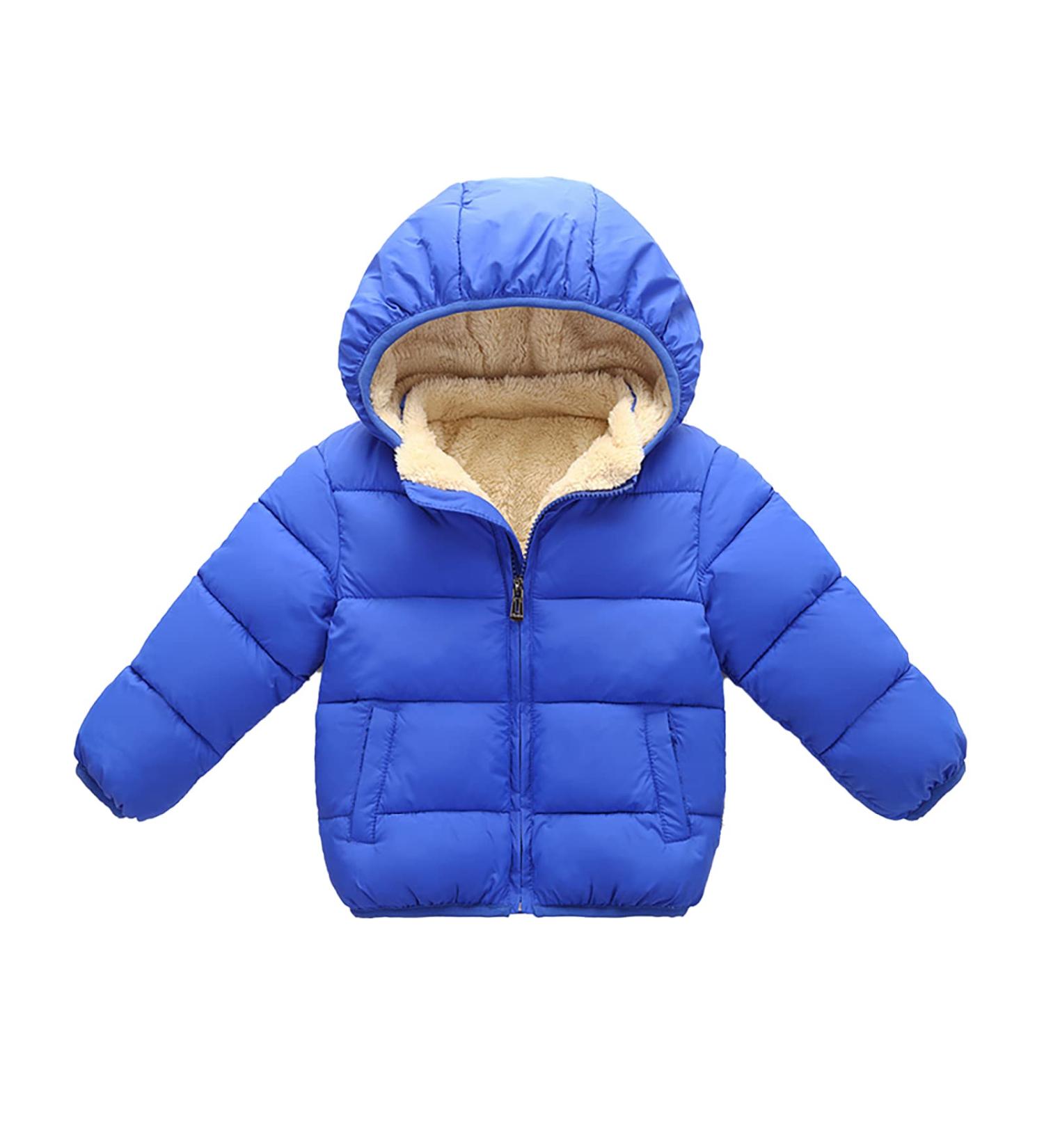 YOPOTIKA Toddler Hooded Fleece Coat with Removable Hood - Navy Blue | 12-18 Months to 4-5 Years - Buy Online on GoSupps.com