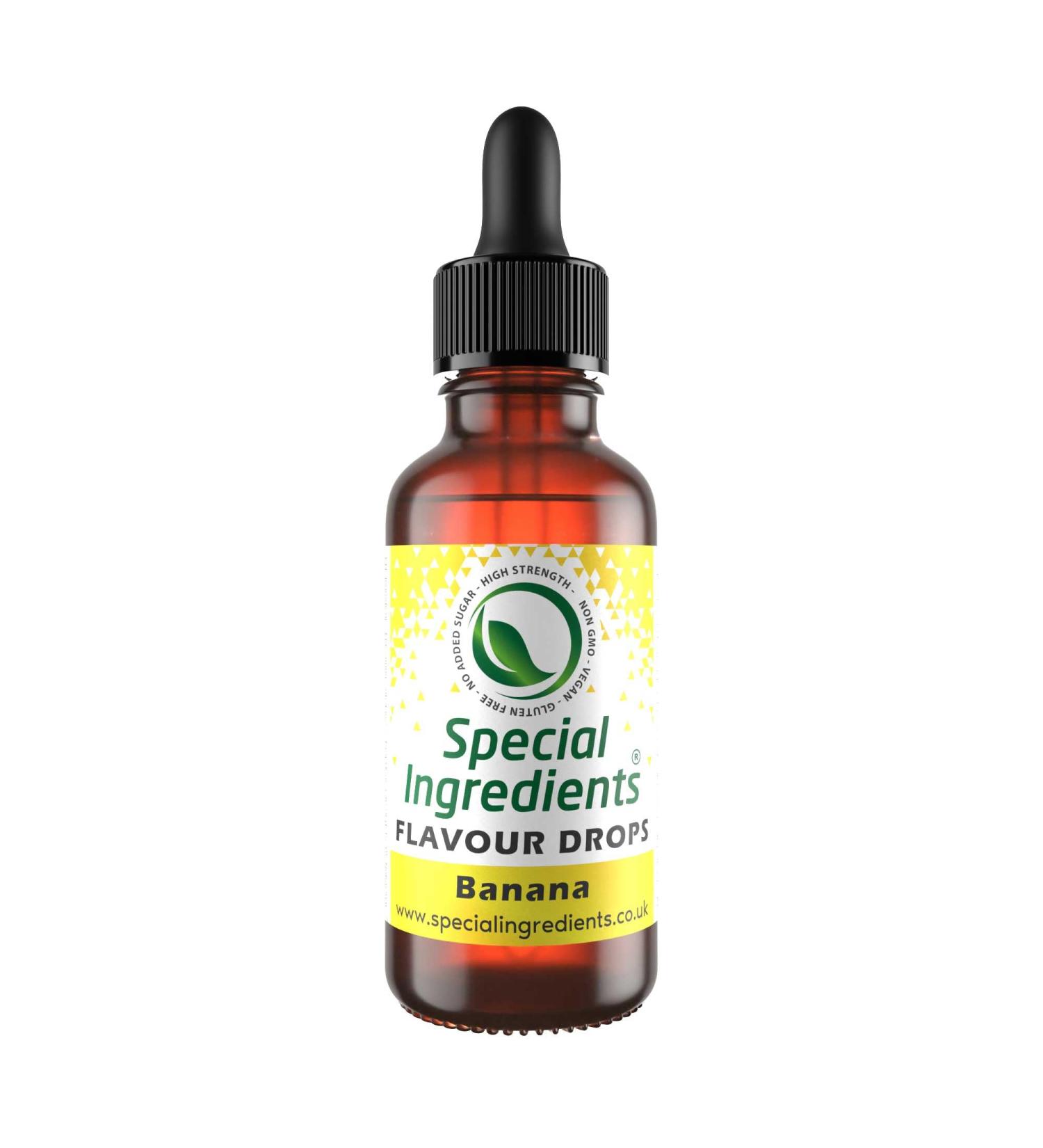 Banana Flavour Drop 30ml - Highly Concentrated Vegan Food Flavouring - Buy Online on GoSupps.com