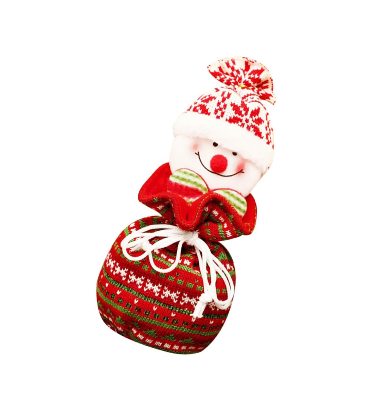 KOMBIUDA 1pc Snowman Storage Candy Bag Bags Kids Ornament Hanging Knitted Portable Christmas Adorable 1 count (Pack of 1) As Shown - Buy Online on GoSupps.com