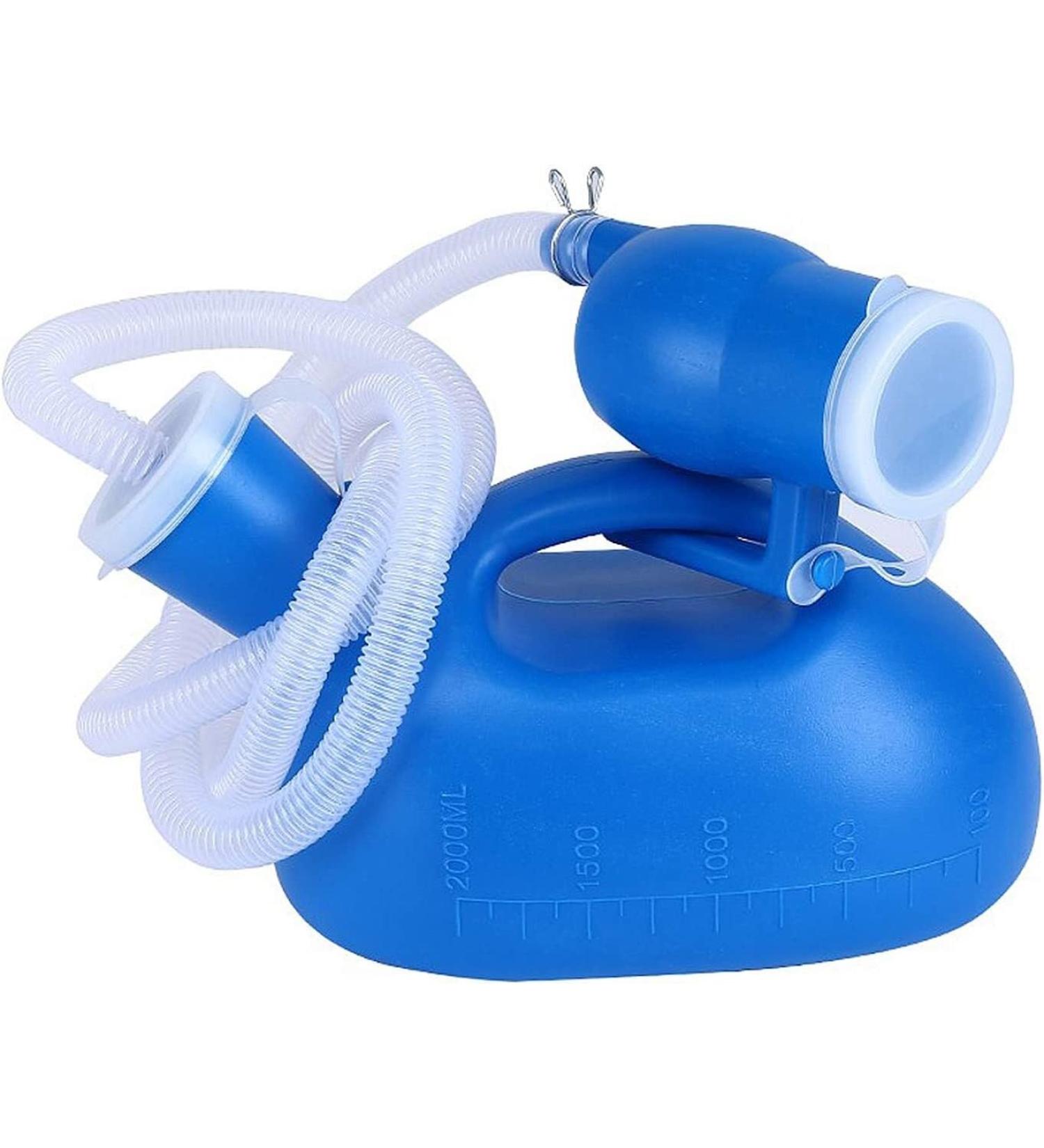 Male Urinal Urine Bottles for Men Portable Potty Pee Bottle 2000 ML-with 1.5m Transparent Tube- for Home Camping Car Travel -Caliber 6cm - Buy Online on GoSupps.com