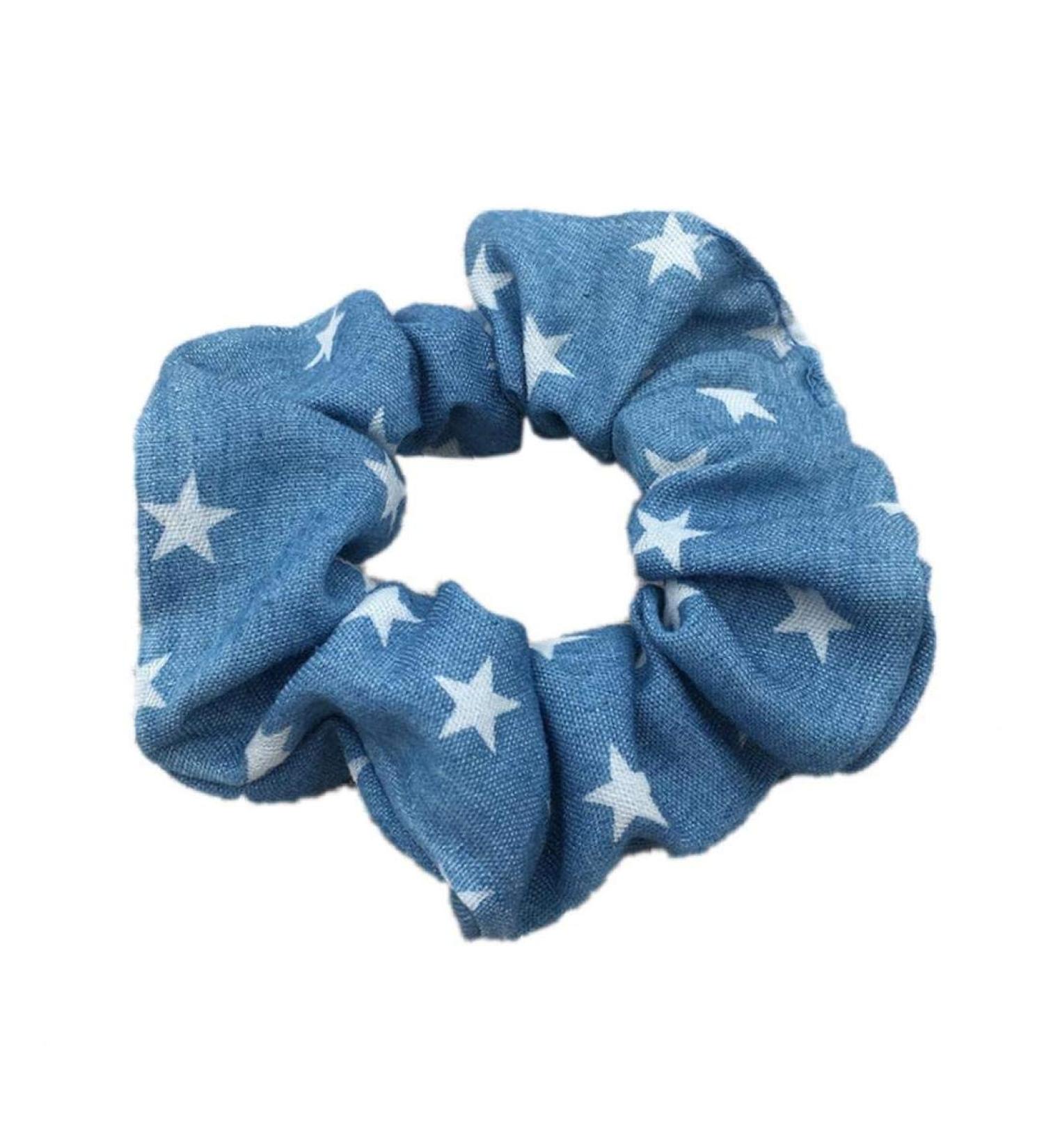 Denim Elastic Hair Bands Ropes Hair Scrunchies Ponytails Soft Hair Ties Hair Accessories for Cool Women and Girls - Buy Online on GoSupps.com