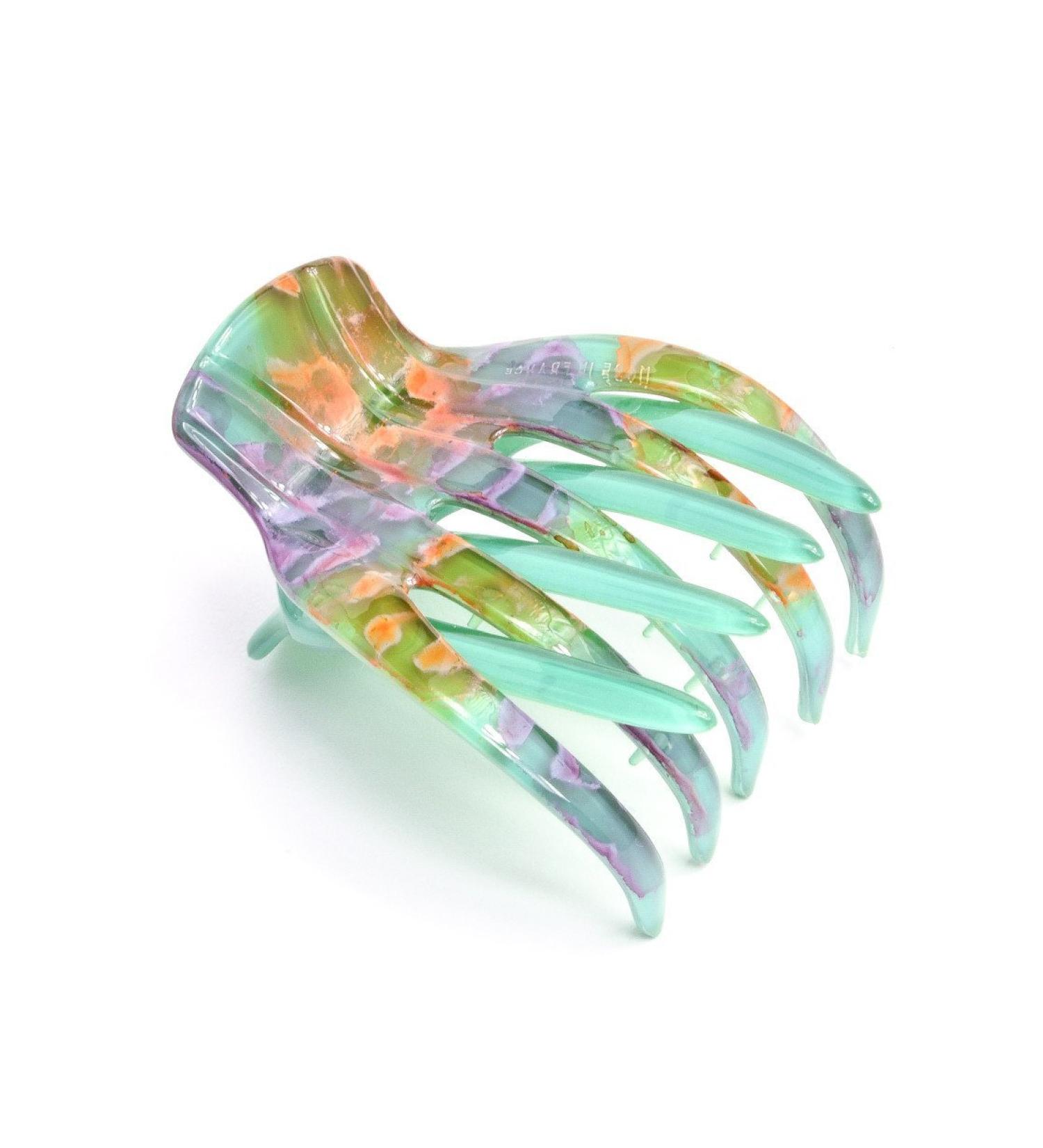 Medusa's Heirlooms Large Yoga Hair Clip in Turquoise Made in France