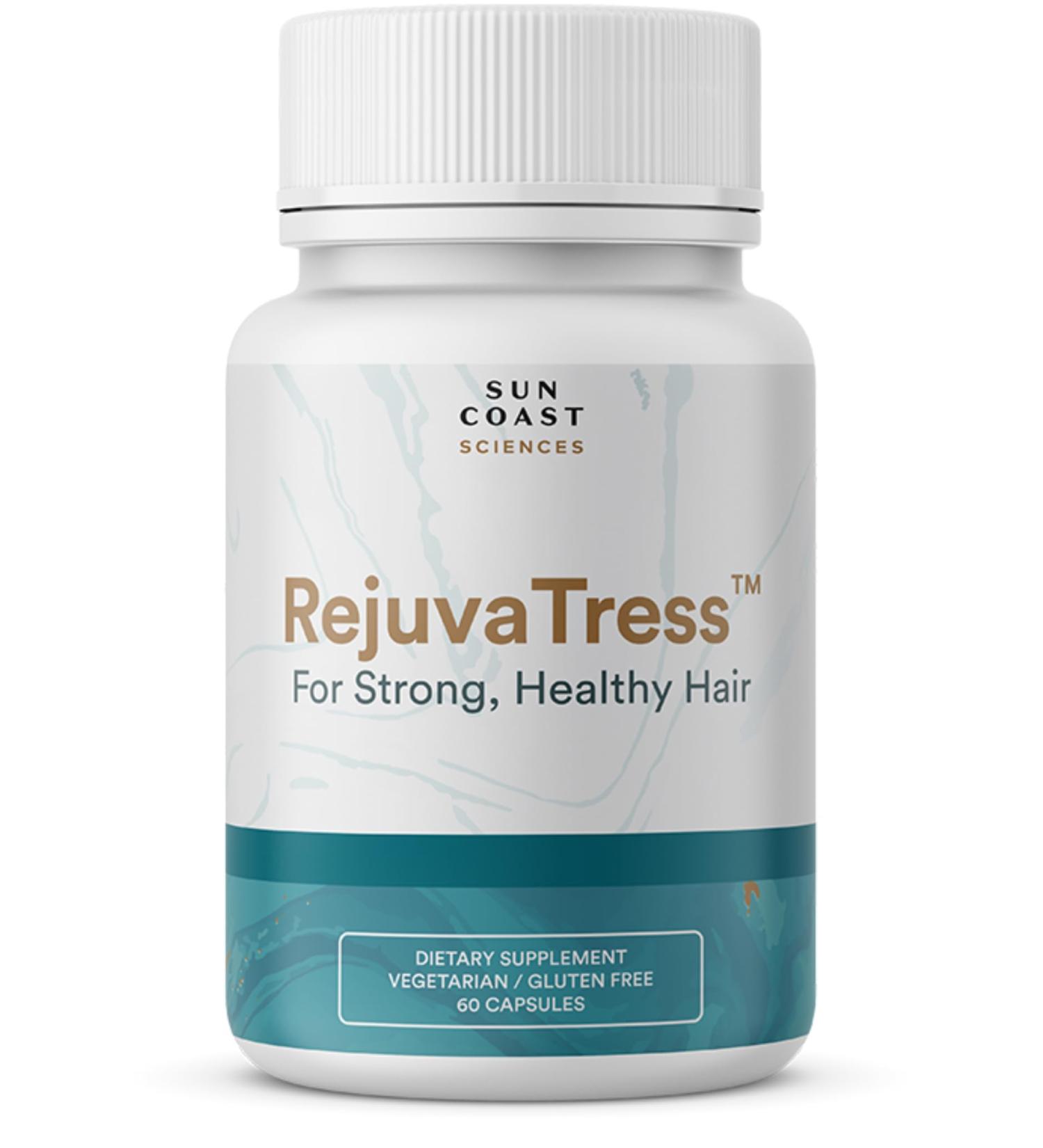 SUN COAST SCIENCES RejuvaTress from Hair Support Supplement for Women | Doctor-Formulated with Saw Palmetto Biotin & AnaGain Nu | Supports Thicker Stronger Healthier Hair | 60 Capsules - Buy Online on GoSupps.com