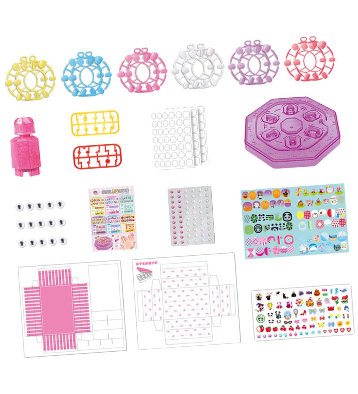 FOMIYES 3 Sets Children's Nail Art Toys Toddler Suit Makeup Toy Nails Kit Kids Fake Nails Nail Decoration Nail Polish for Toddlers Nail Tool Kit Toddler 3d Paper Manicure Accessories - Buy Online on GoSupps.com