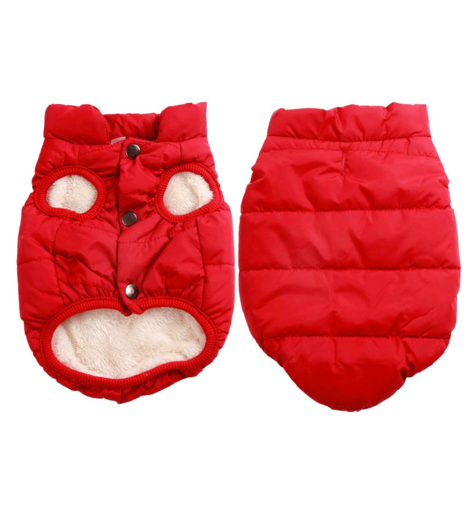 Warm Fleece-Lined Dog Vest for Winter | Extra Soft Windproof XXX-Large Red - Hundaog - Buy Online on GoSupps.com