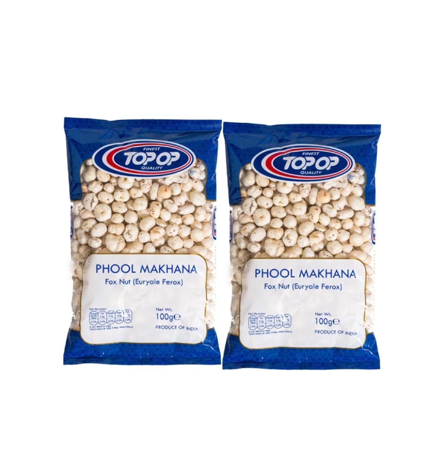 Top Op Phool Makhney (Lotus Kernels) Nutritious Treat And Crunchy Healthy Snacks 100Gram - Pack Of 2 100 g (Pack of 2) - Buy Online on GoSupps.com