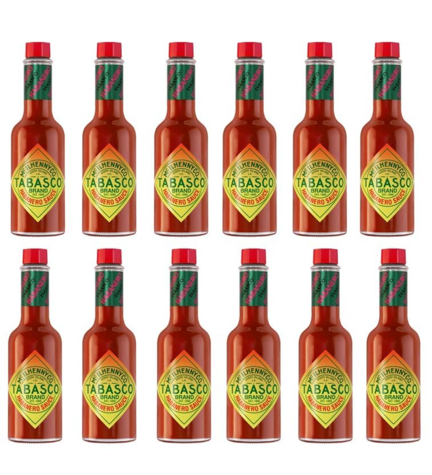 Tabasco Habanero Hot Sauce 55ml - Pack of 12 - Buy Online on GoSupps.com