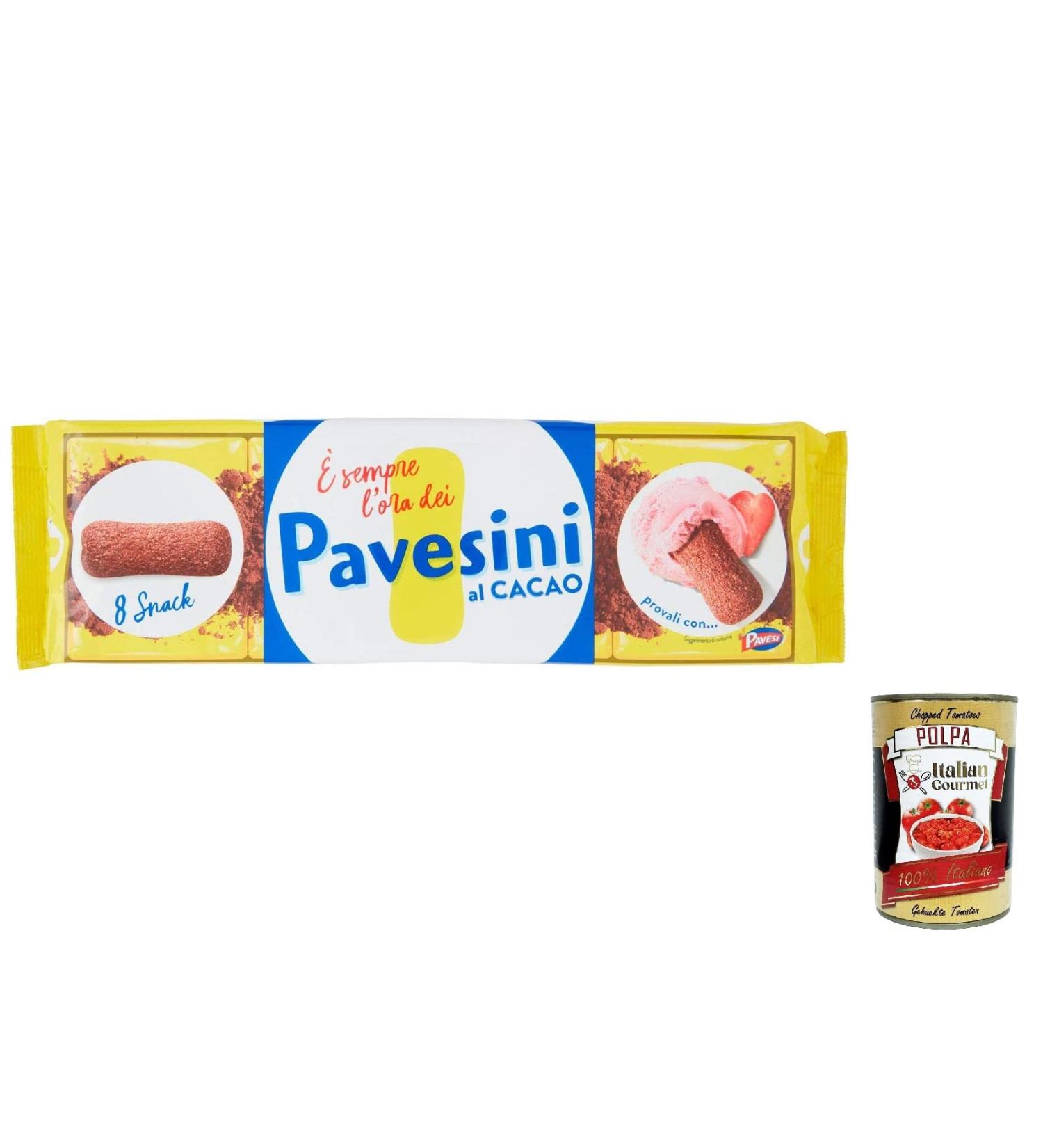  Italian Gourmet E.R. Pavesi Pavesini Cocoa Biscuits 200g + Italian Polpa Goumet 400g Set of 3 - Buy Online on GoSupps.com