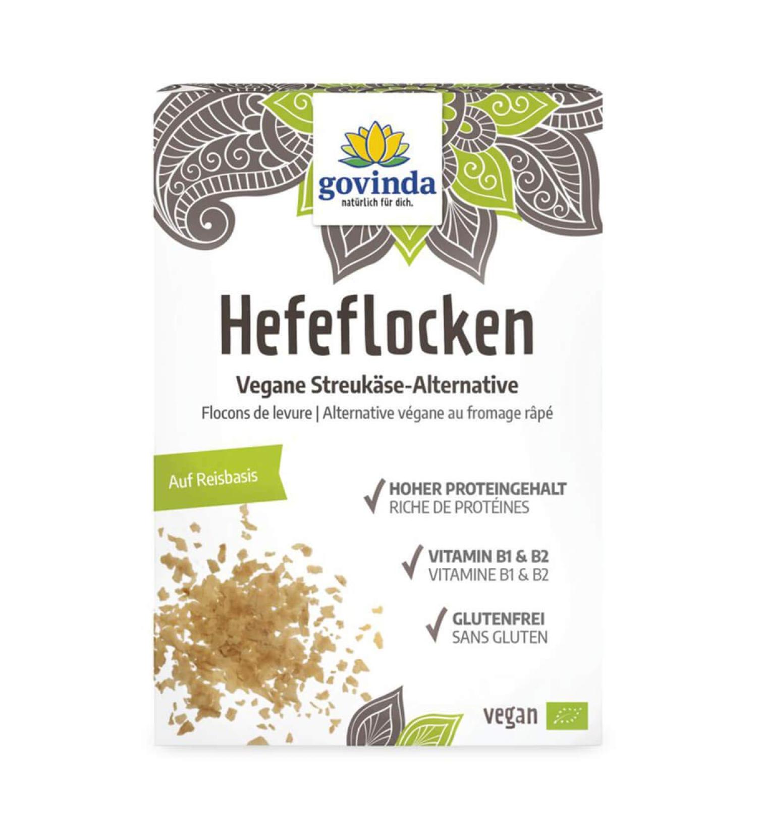 Govinda - Rice-based yeast flakes - 100 g - pack of 6