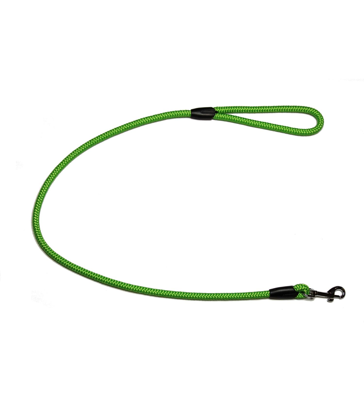 Leash - rope leash with hand loop Basic 10mm 27 colours 7 lengths (1.00 m fluor green) 1.00 m fluor green