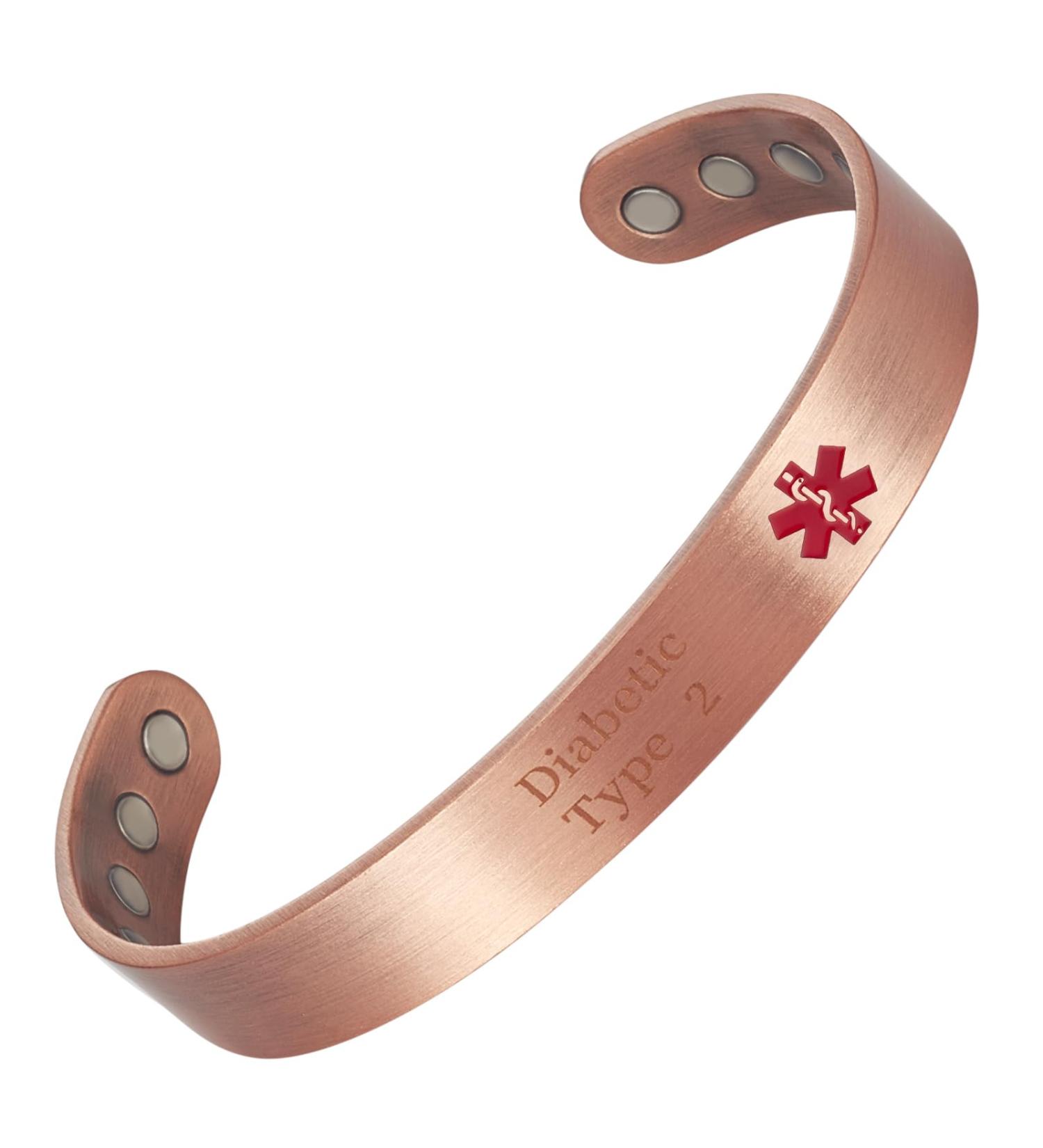 Enermagix Magnetic Copper Bracelets for Men & Women - 99.9% Solid Copper Magnetic Cuffs with Powerful 3540 Gauss Magnets - Buy Online on GoSupps.com