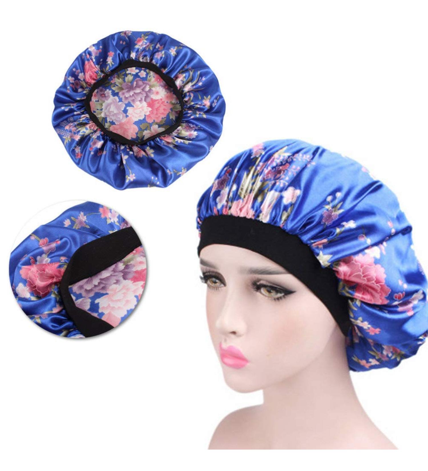 Beaupretty Satin Sleep Bonnet Cap for Women & Girls - Borland Flower Design - Buy Online on GoSupps.com