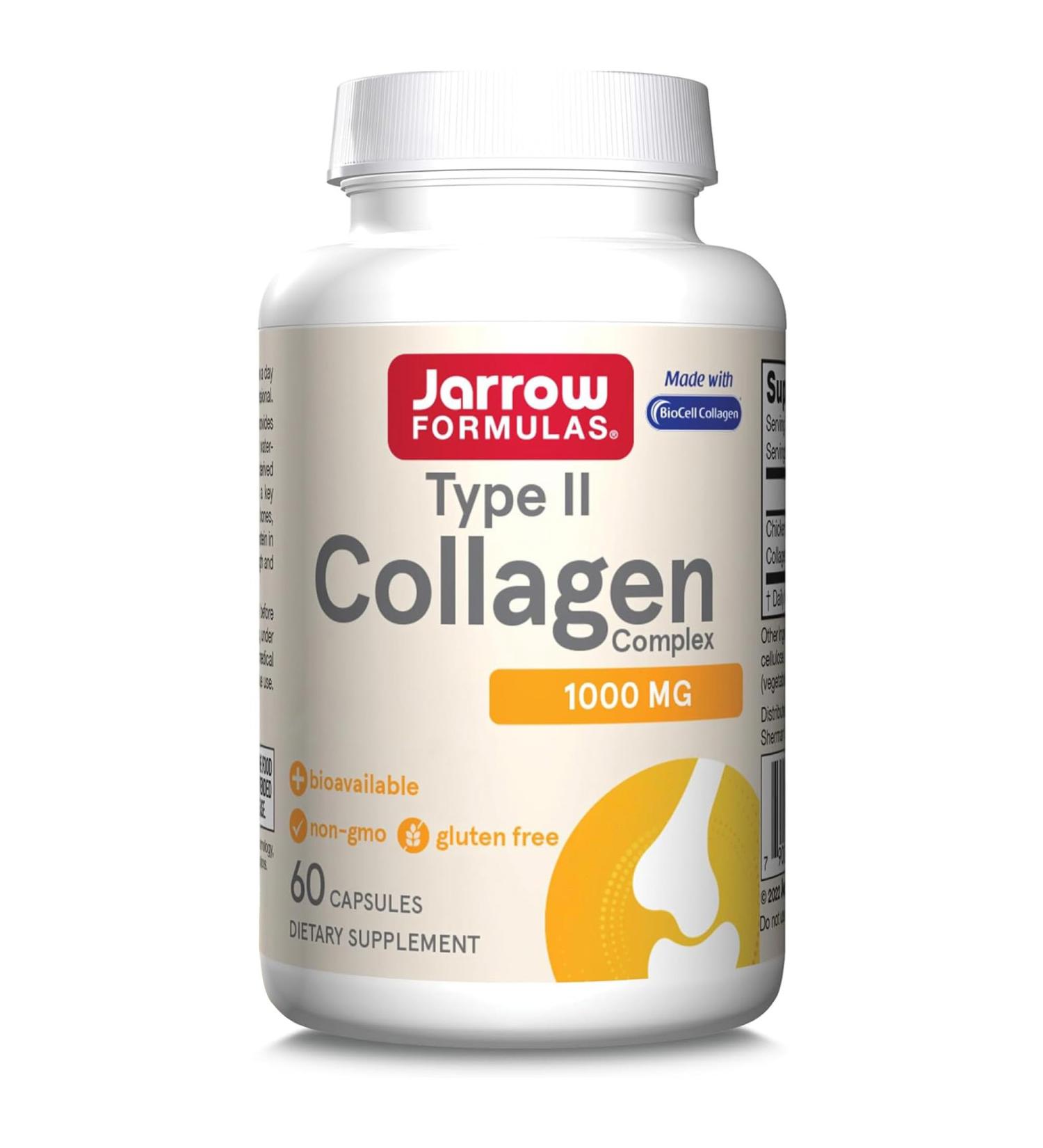 Jarrow Formulas Type II Collagen Complex (Collagen Type 2) 60 Capsules Gluten Free Soy Free Non-GMO - Buy Online on GoSupps.com