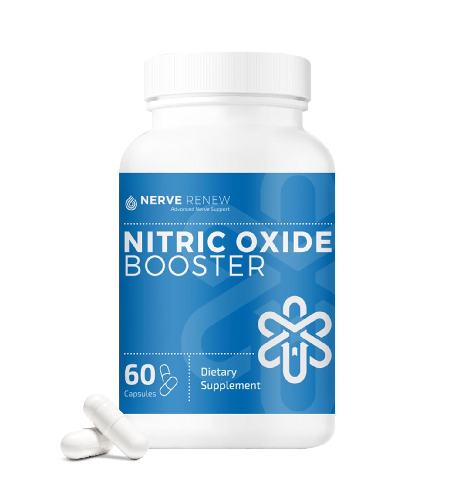 Nerve Renew Nitric Oxide Booster | Premium L Arginine Supplement for Complete Nerve Nourishment - 60 Capsules - Buy Online on GoSupps.com