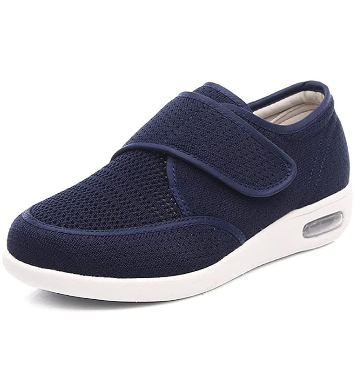 Men's Wide Width Diabetic Edema Shoes with Adjustable Closure - Lightweight Relief for Plantar Fasciitis, Bunions, Arthritis - Blue, Size 9.5 - Buy Online on GoSupps.com