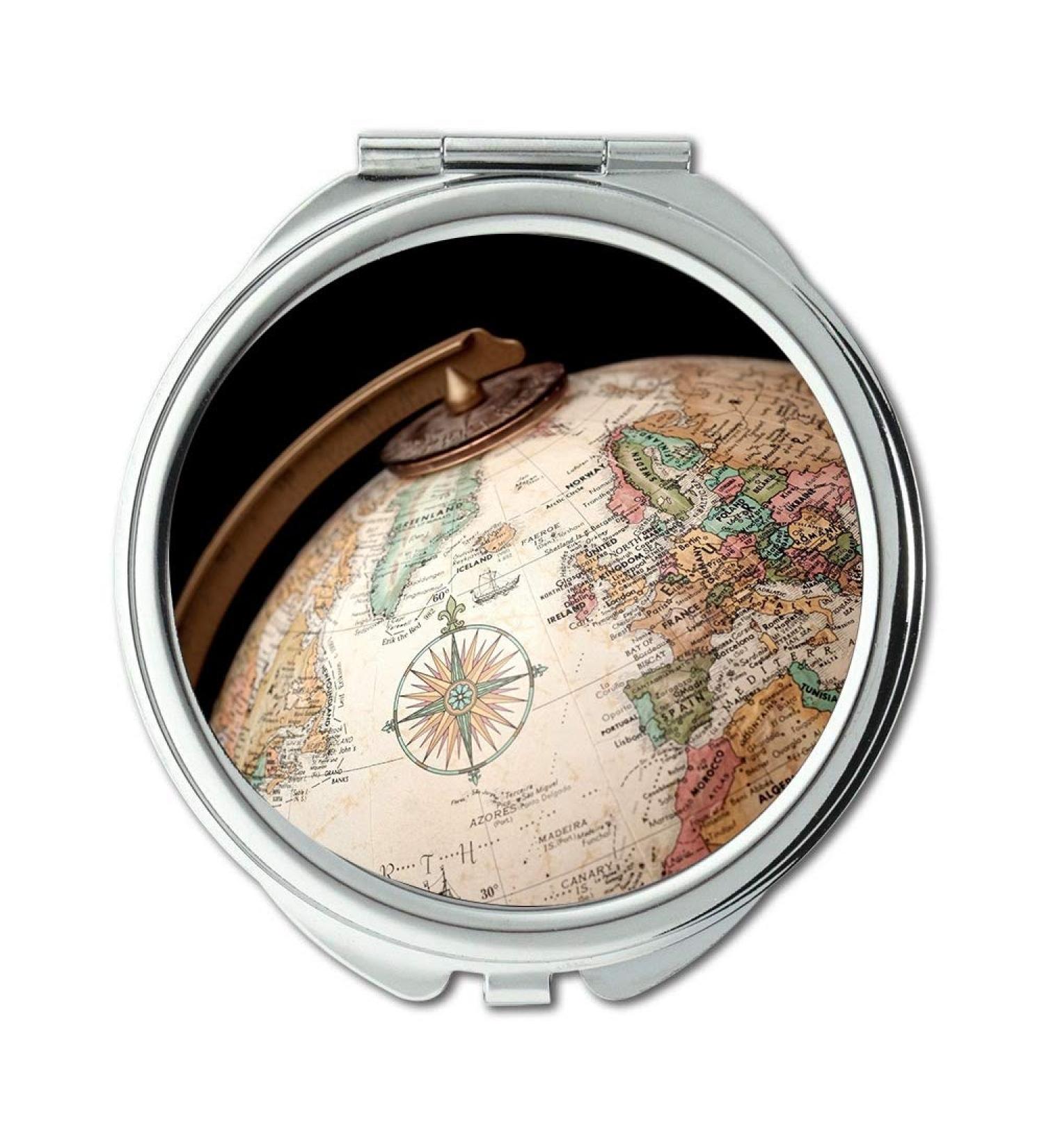 YENDOSTEEN Mirror makeup mirror Map Wallpaper map of the world Pocket Mirror portable mirror - Buy Online on GoSupps.com