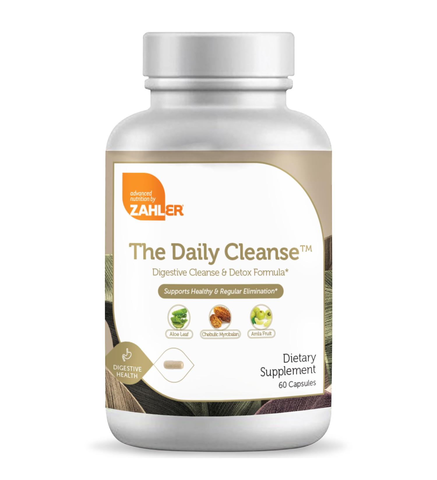 Zahler Daily Cleanse - Digestive Detox Formula for Healthy Elimination | 60 Capsules - International Shipping Available - Buy Online on GoSupps.com