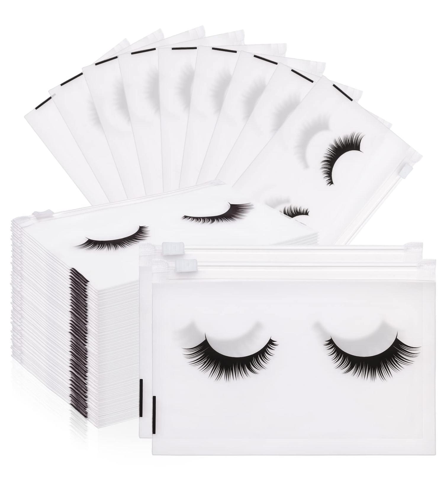 No Lifting 100PCS Eyelash Aftercare Bags - Clear Zipper Makeup Pockets for Eyelash Extension Customers - Buy Online on GoSupps.com