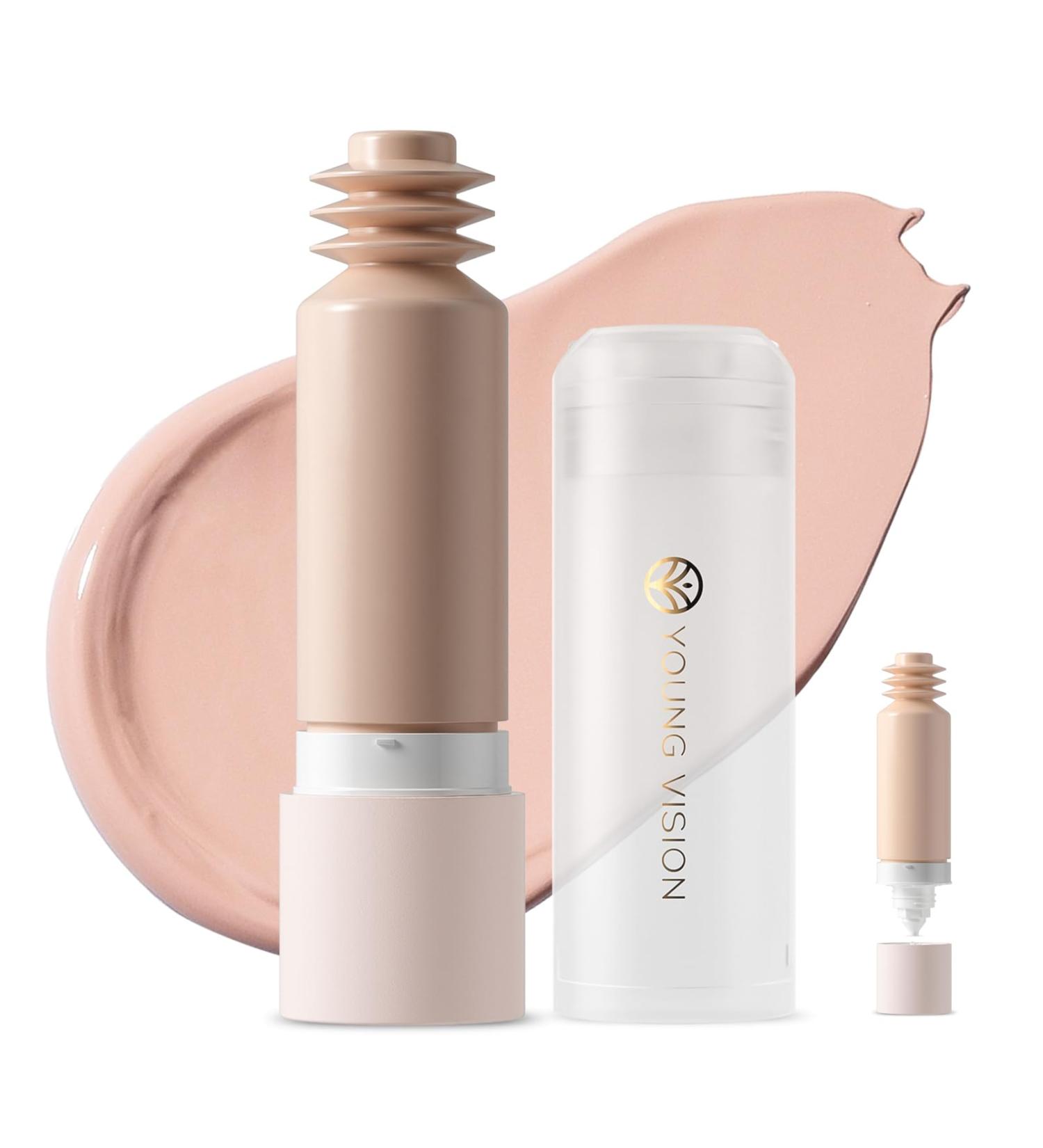 Long wear Liquid Foundation - Unique Downward Dispensing Design Smooth Texture Quick Drying Formula Lightweight & Bright Finish Ideal Base de Maquillaje for Flawless Skin (#02 1.35fl.oz./40ml) 40 ml (Pack of 1) #02 - Buy Online on GoSupps.com