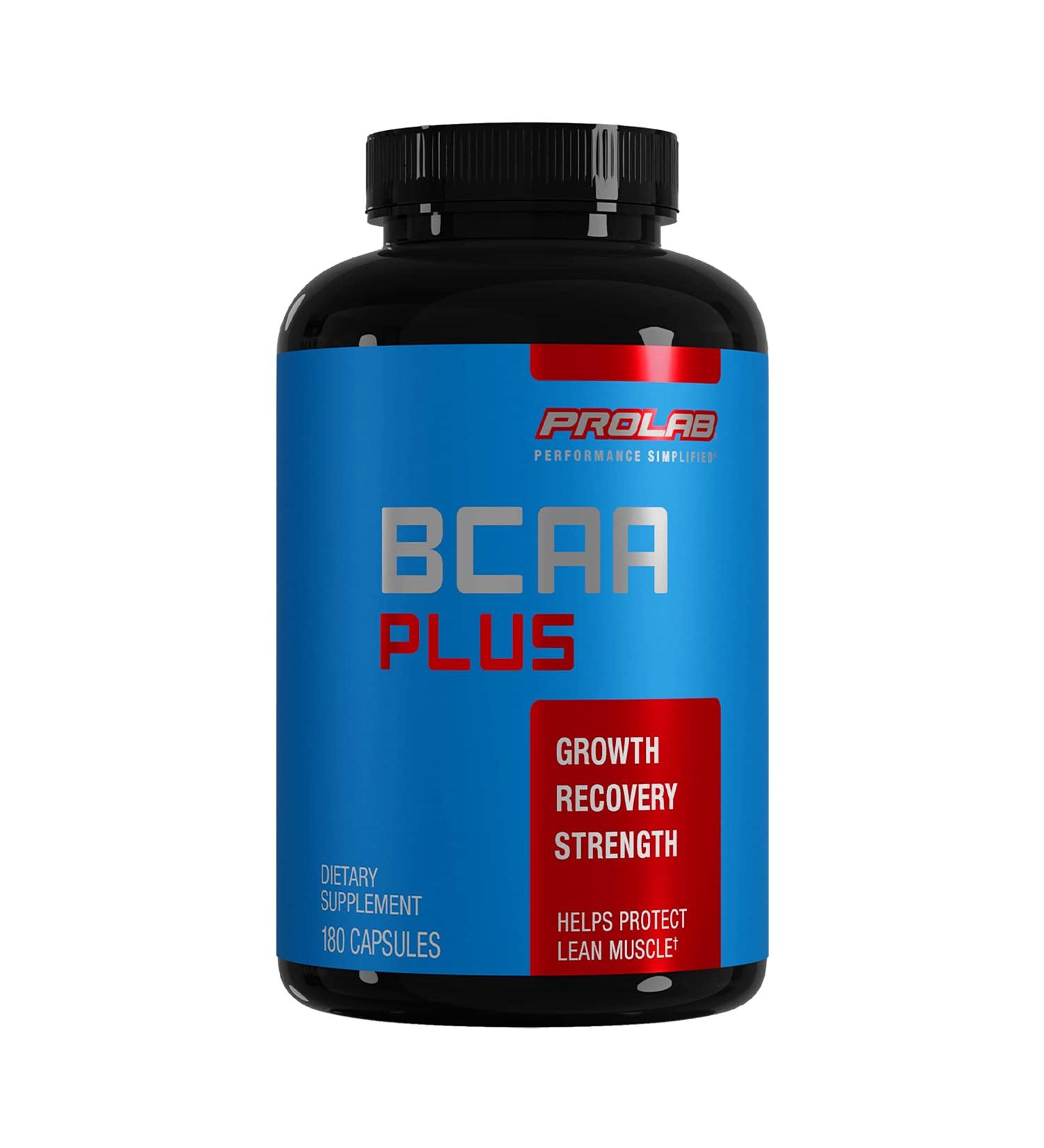 PROLAB BCAA PLUS - Branched Chain Amino Acids Capsules (180 Count) | International Shipping Available - Buy Online on GoSupps.com