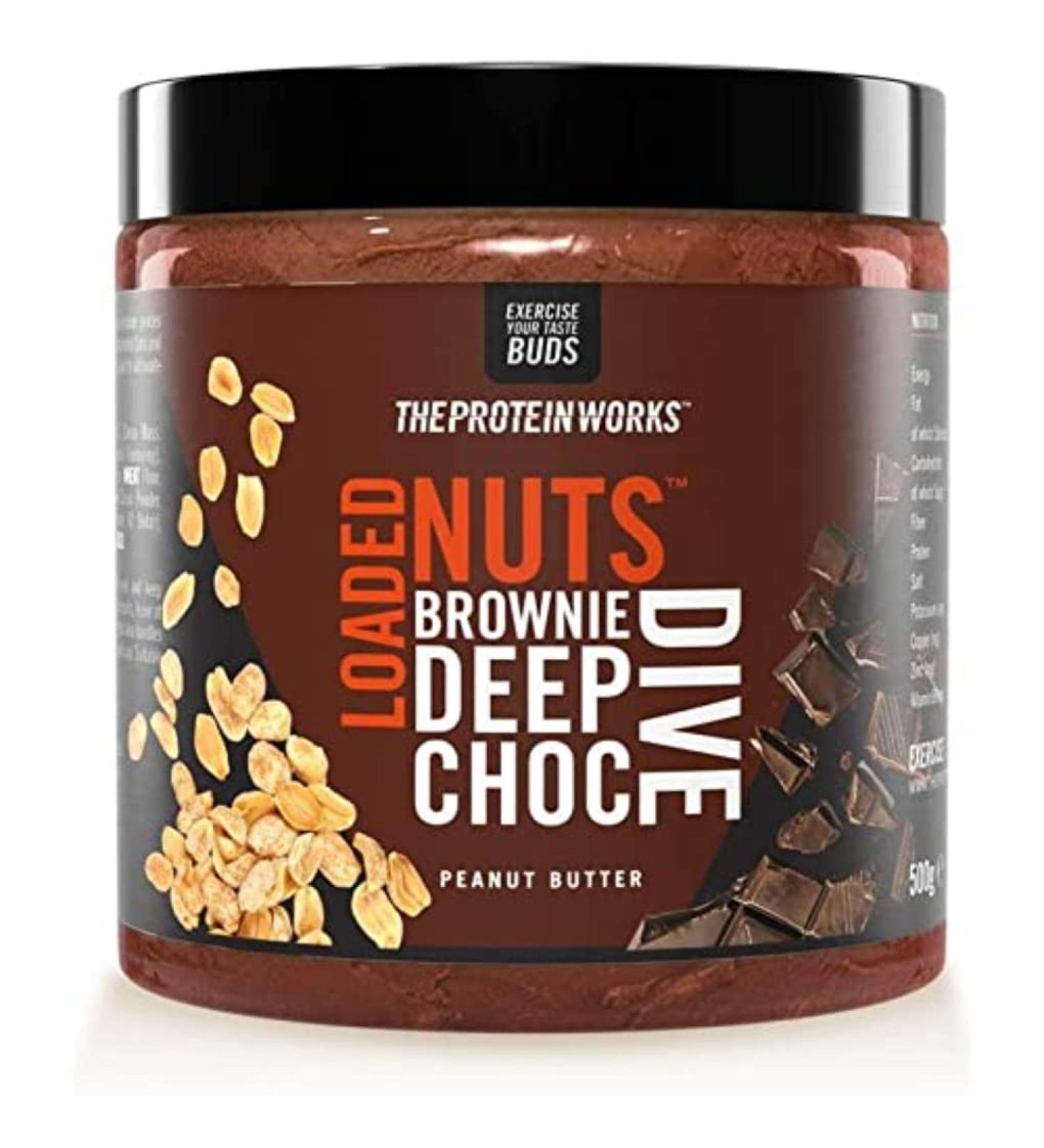 THE PROTEIN WORKS Flavored Peanut Butter - THE PROTEIN WORKS - Brownie and Chocolate Chunks - 500g - Buy Online on GoSupps.com
