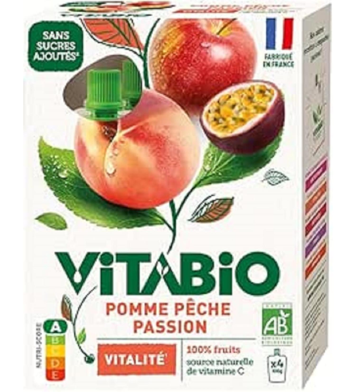 VITABIO - Apple Peach Passion Gourds - VITALITY - 4x100g - ORGANIC