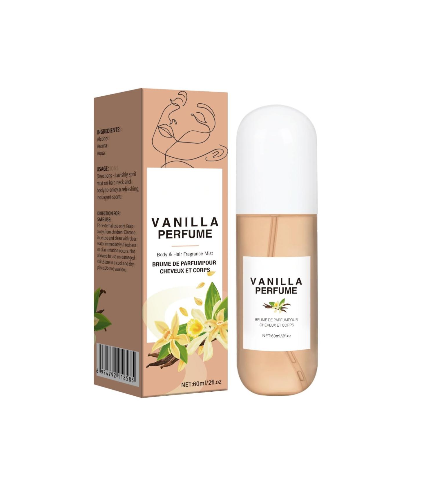 Vanilla Hair & Body Mist Long-Lasting Fragrance Spray Vanilla Hair and Body Perfume Spray Gift for Valentine's Day Party Anniversary 2 Pack - Buy Online on GoSupps.com