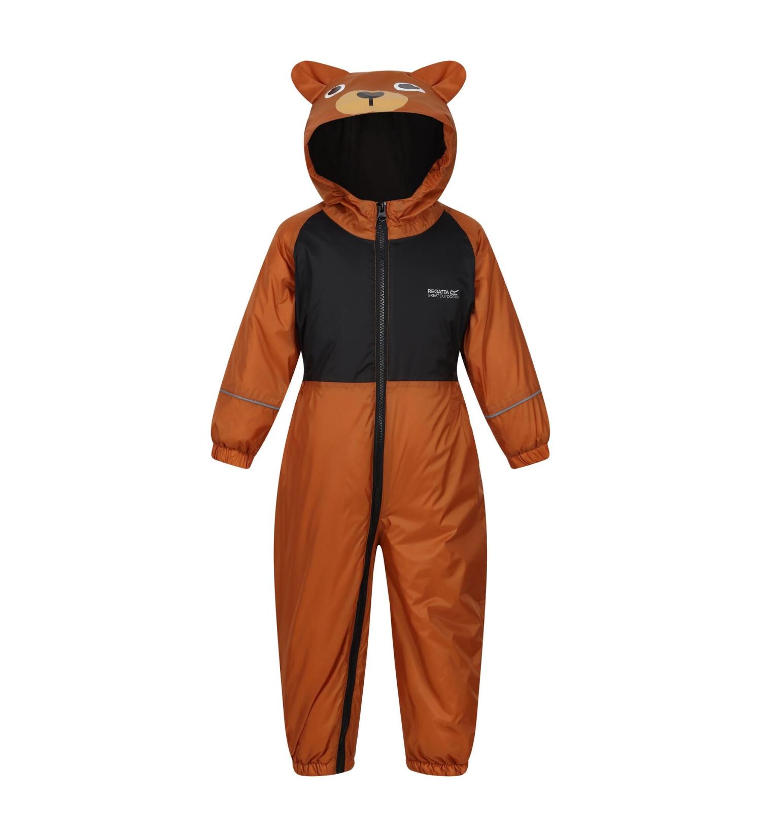 Regatta Kids Mudplay III Waterproof Insulated All-in-One Suit 3-4 Years Copper Almond/Black Bear - Buy Online on GoSupps.com