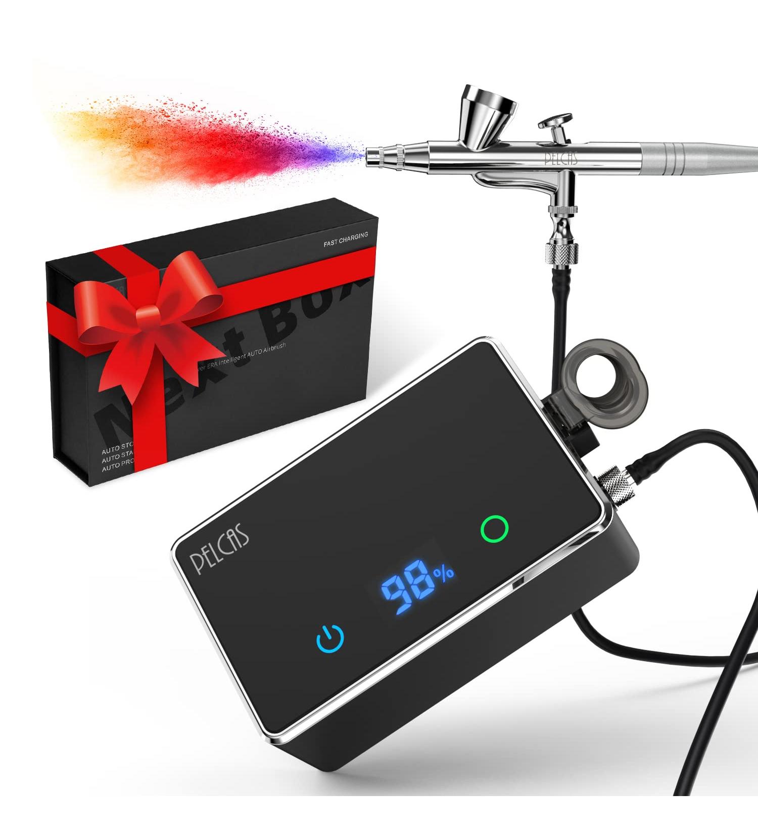 PELCAS Airbrush Makeup Kit | 32PSI Airbrush Paint Gun with Compressor | Breeze Airbrush System Set for Face & Body | Portable Cosmetic Starter Kit - Buy Online on GoSupps.com