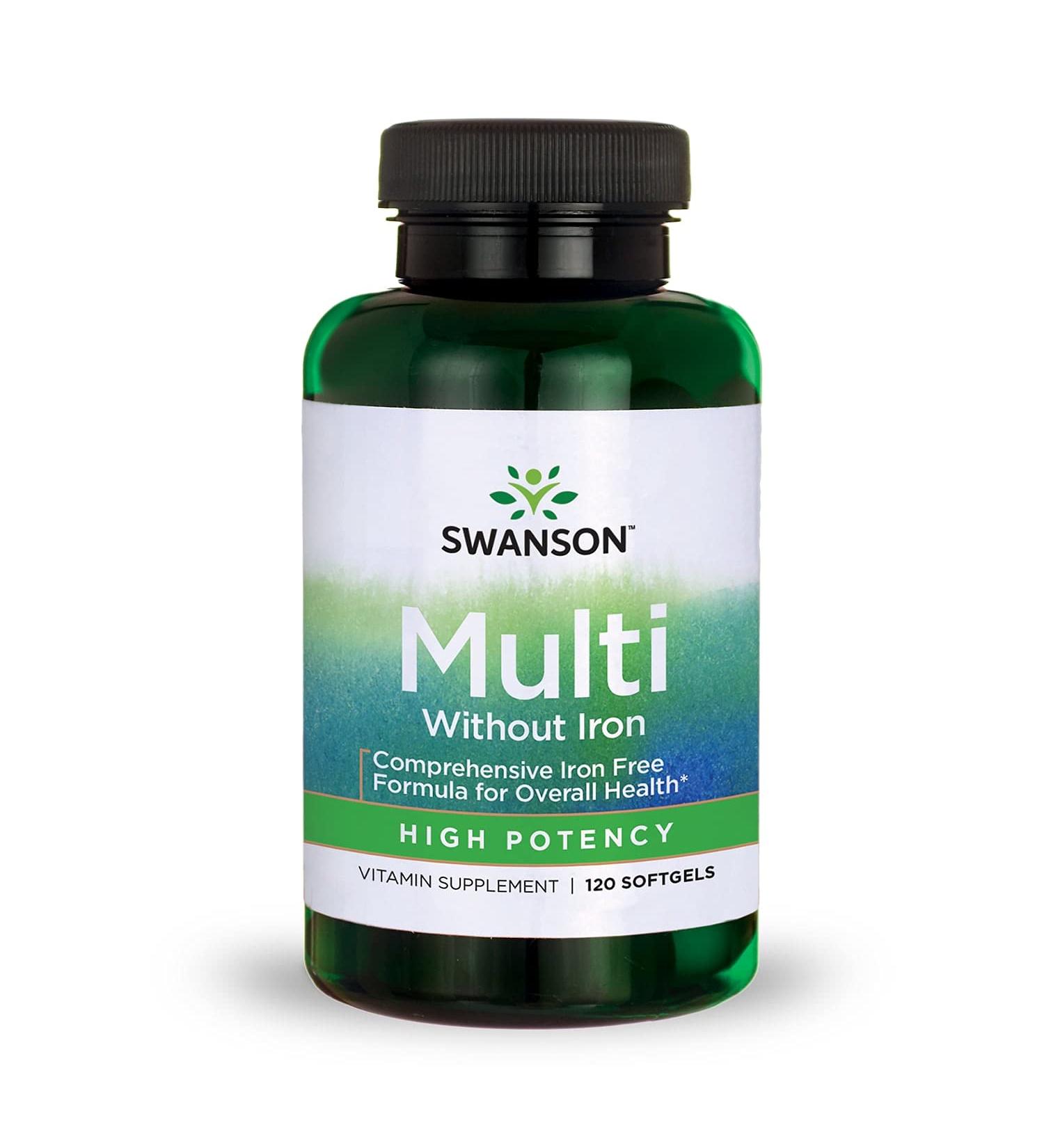 Swanson Iron-Free Multi Without Iron Health Supplement - 120 Softgels - Buy Online on GoSupps.com
