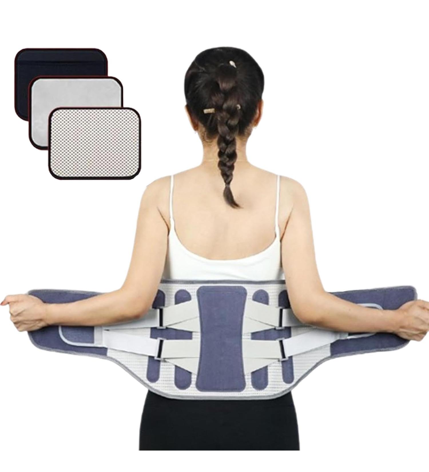 Back Brace Lower Back Stretcher - Waist Lumbar Lower Back Support Belt for Women Men Back Reliever Spinal Belt Back Relief Strap Blue M - Buy Online on GoSupps.com