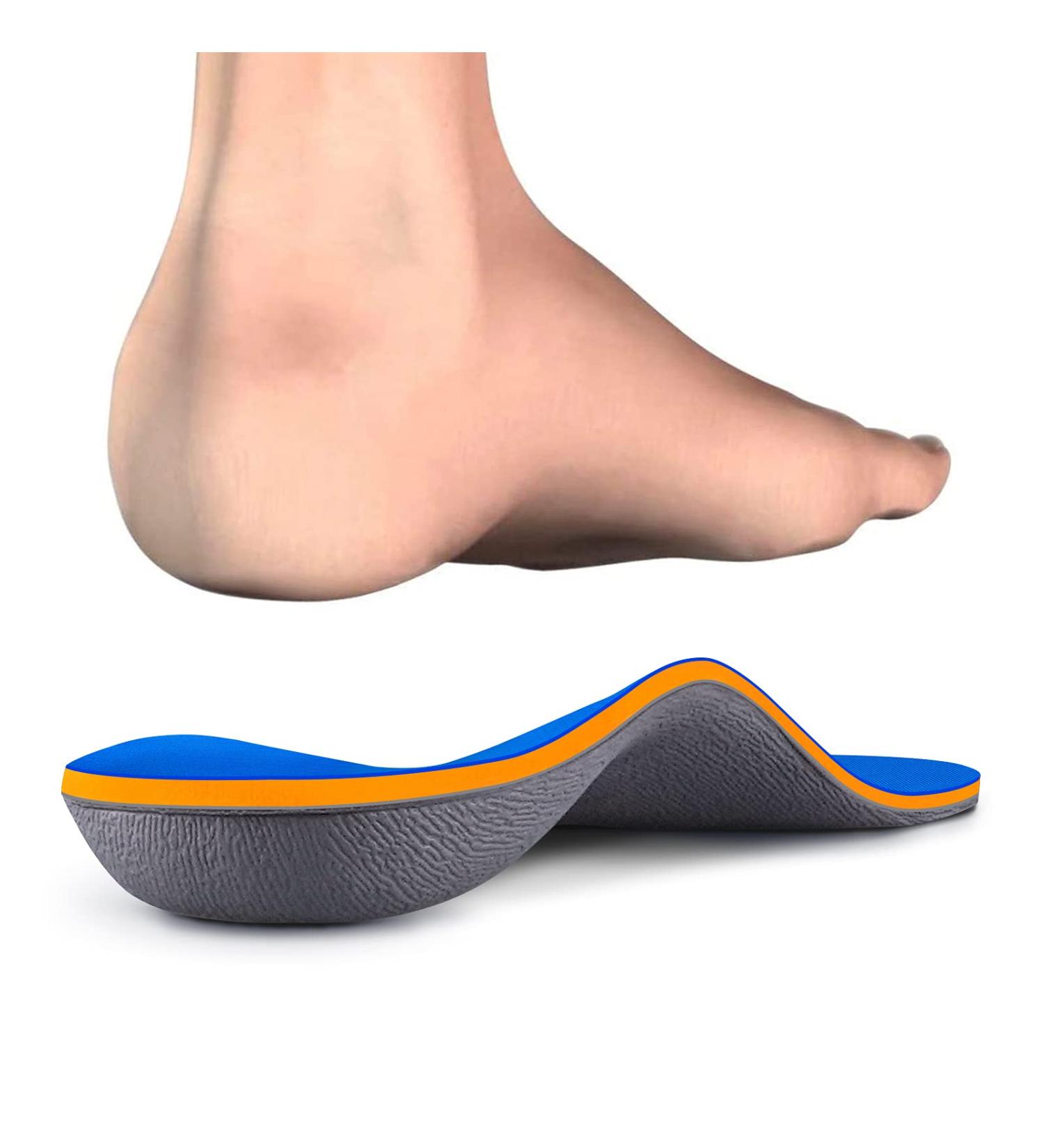 Kelaide Arch Support Insoles - Relief for Plantar Fasciitis, Flat Feet, Pronation - Orthotic Inserts for Men and Women - Blue, Size Mens(8-8.5)/Womens(10-10.5) - Buy Online on GoSupps.com