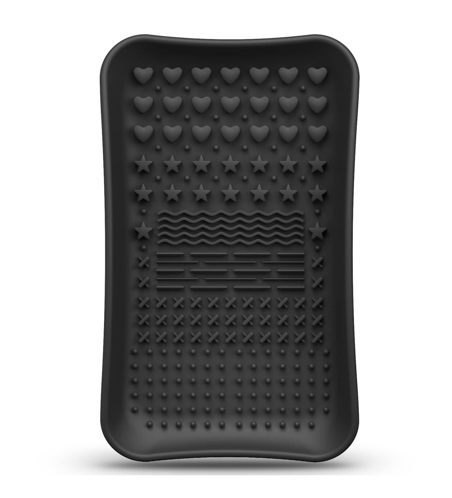 Silicone Makeup Brush Cleaner Mat with Back Strap - Beauty Tool for Cleaning All Brushes - Buy Online on GoSupps.com