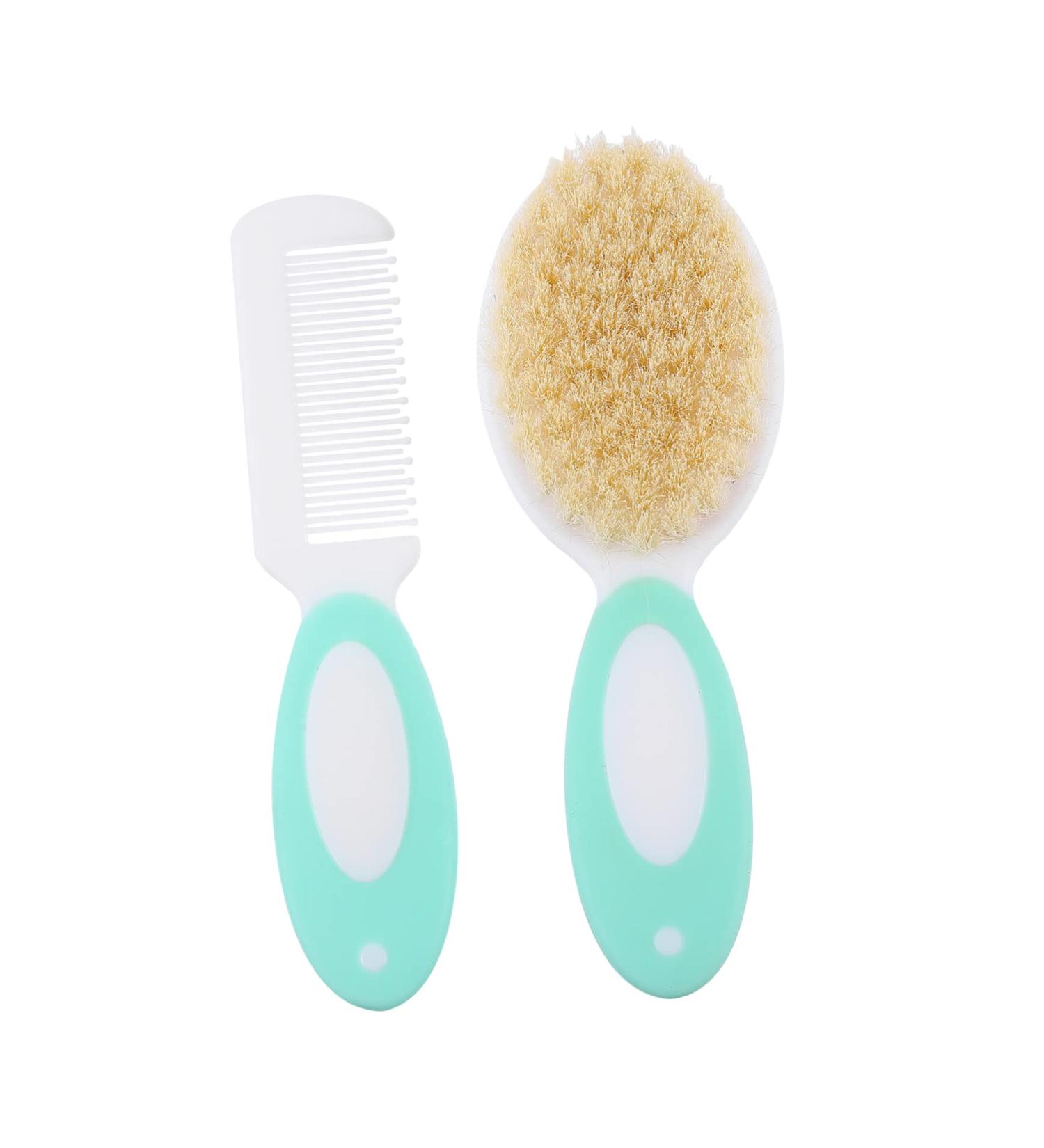 2pcs Baby Brush Set | Infant Hair Care Kit | Toddler Shampoo & Comb Set - Abs Green - Buy Online on GoSupps.com
