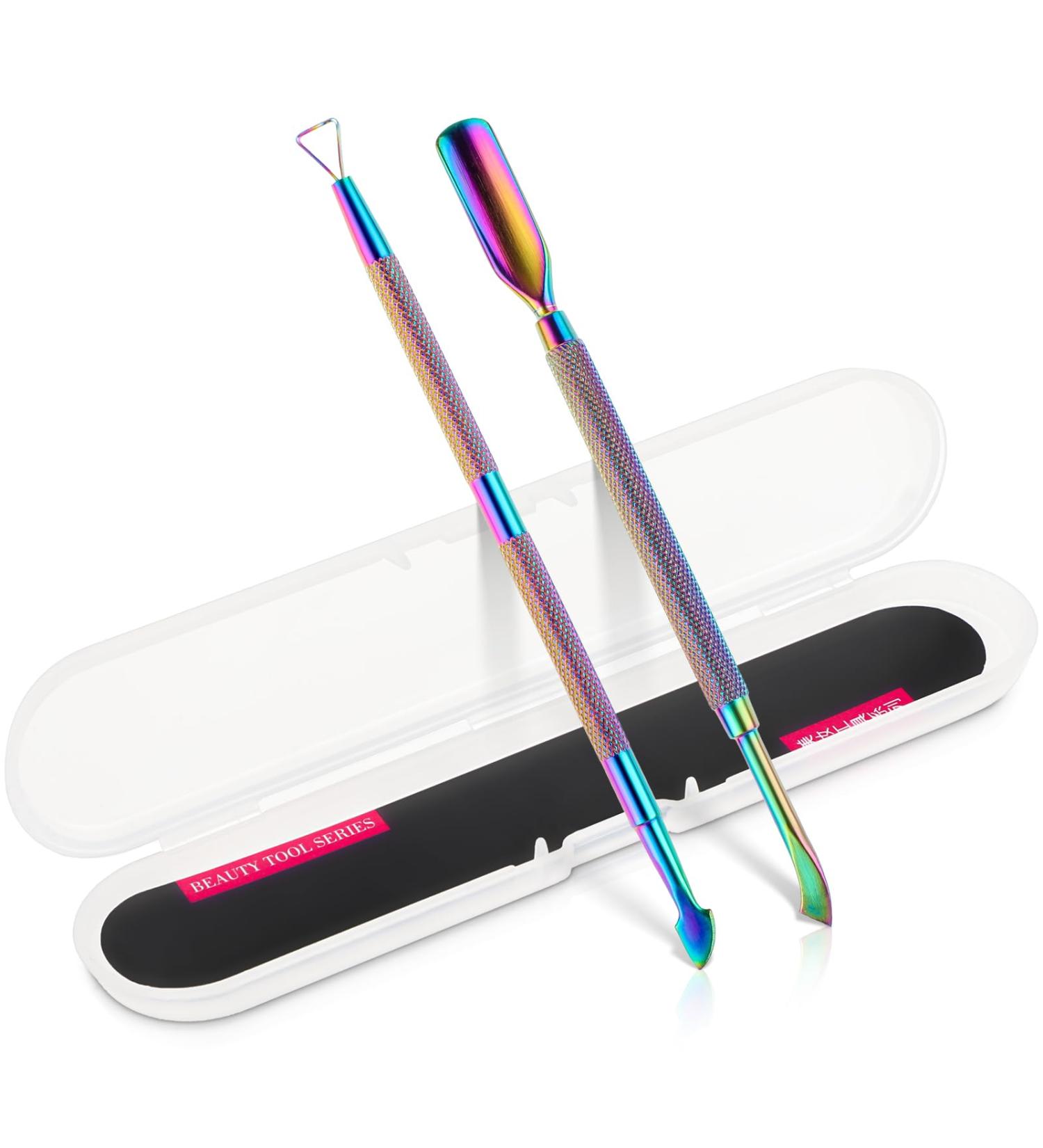 2PCS Stainless Steel Cuticle Pusher & Cutter Set for Manicure & Pedicure - Buy Online on GoSupps.com