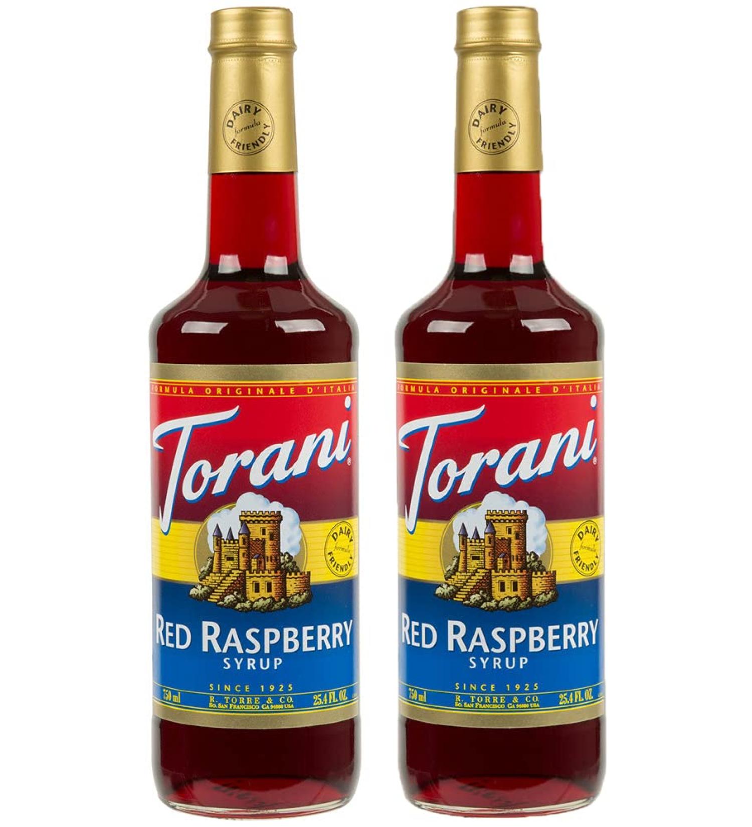 Torani Red Raspberry Flavour Syrup 750ml bottle 2 Pack dark red - Buy Online on GoSupps.com