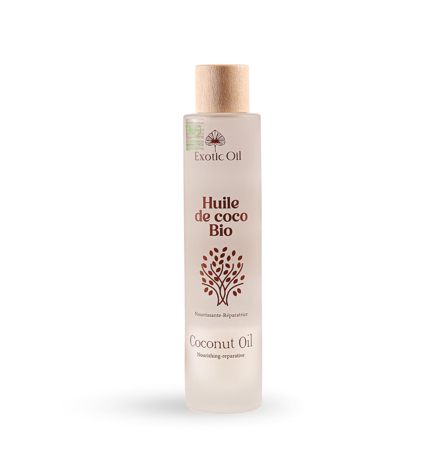  Exotic Oil Organic Coconut Oil - Ecocert and Cosmos Organic certified - Cold pressed - 100% pure - Natural hair and skin care - Luxury soft-touch bottle (100 ml) - Buy Online on GoSupps.com