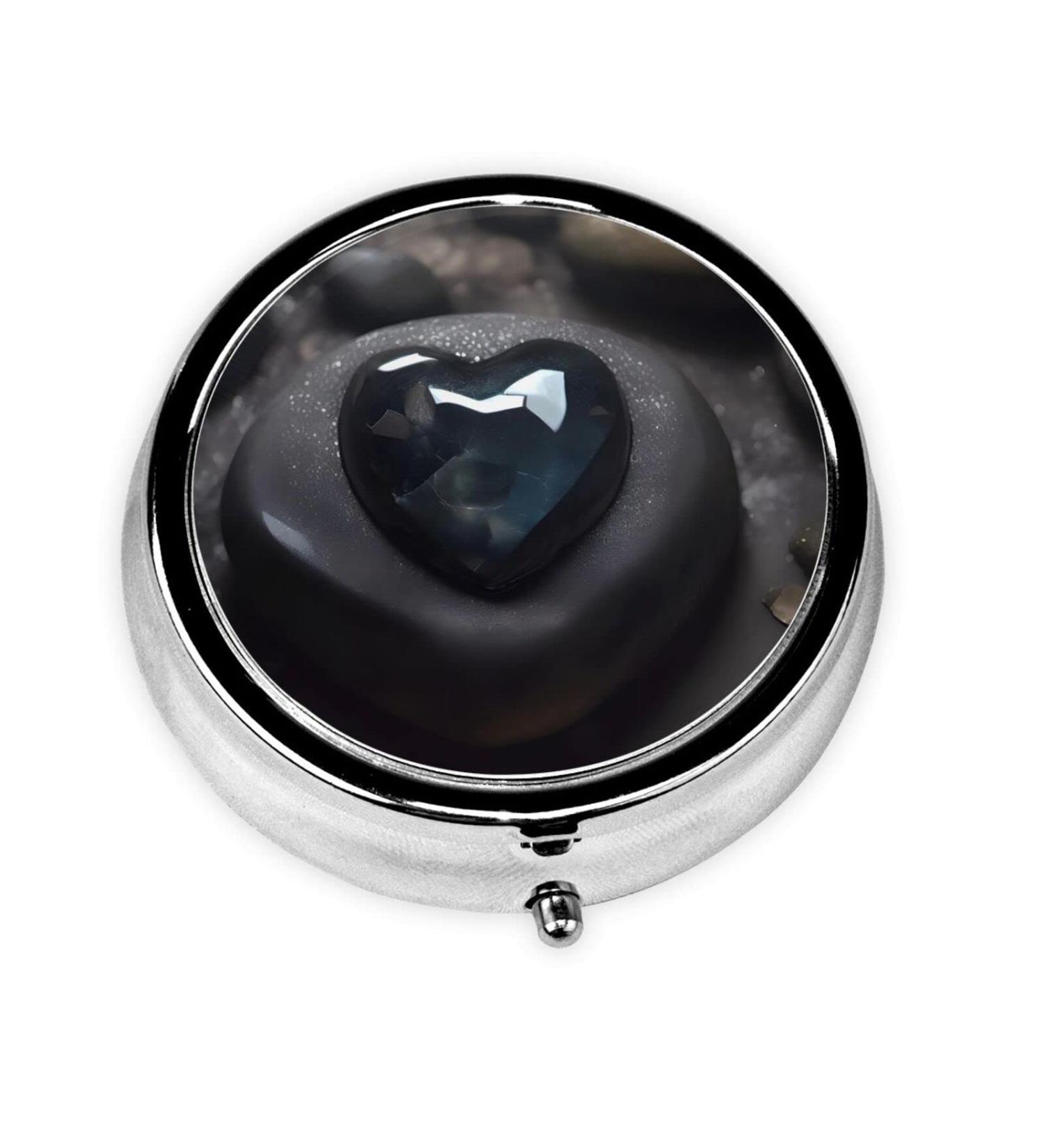 Mysterious Love Stoneround Pill Box 3 Compartment Travel Organizer for Easy Medication Storage - Buy Online on GoSupps.com