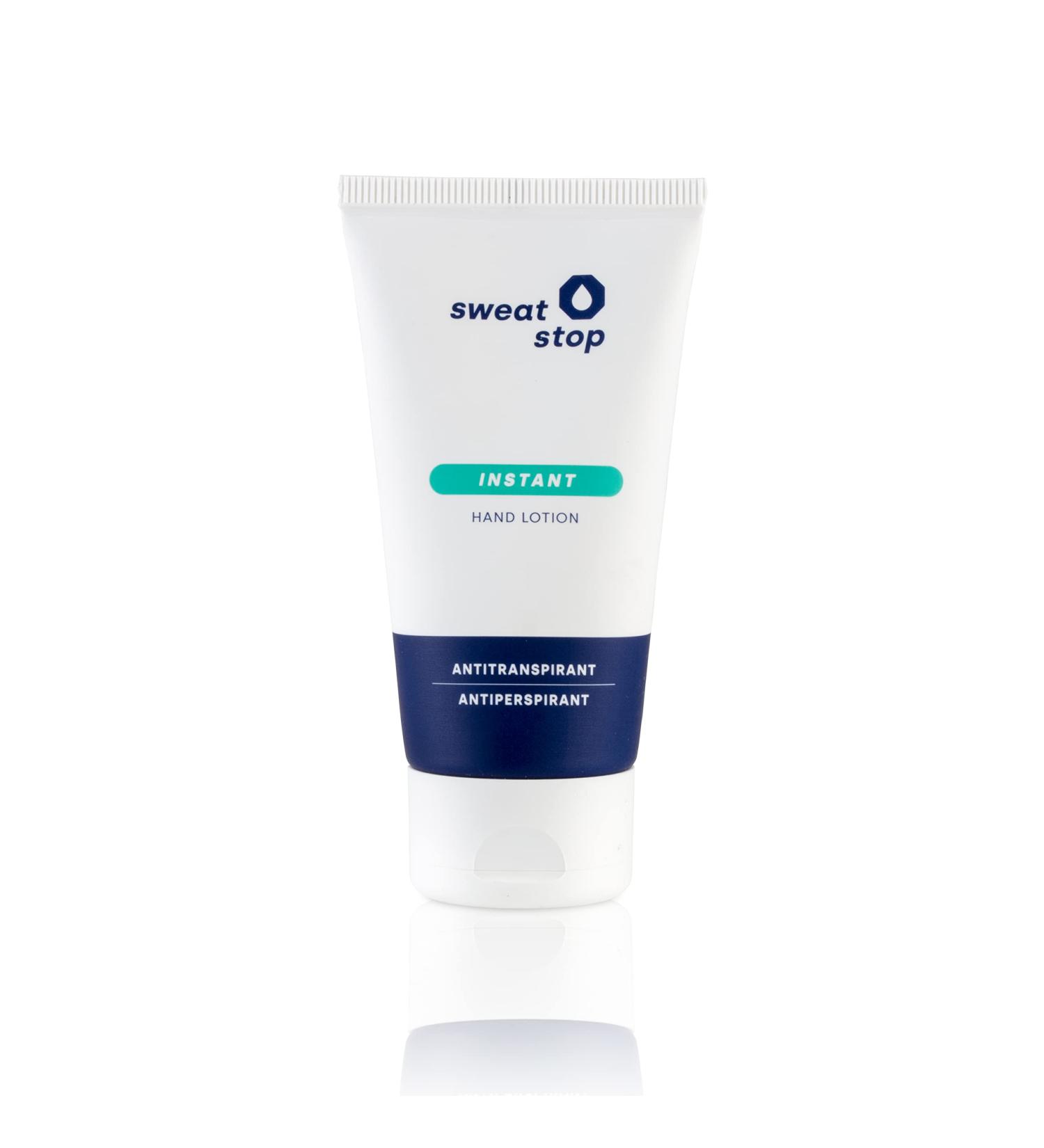 Sweatstop Instant Antiperspirant Hand Lotion 50ml - Effective Hand Protection Against Sweat & Welding - Fast-Drying Formula for Damp Hands - Buy Online on GoSupps.com