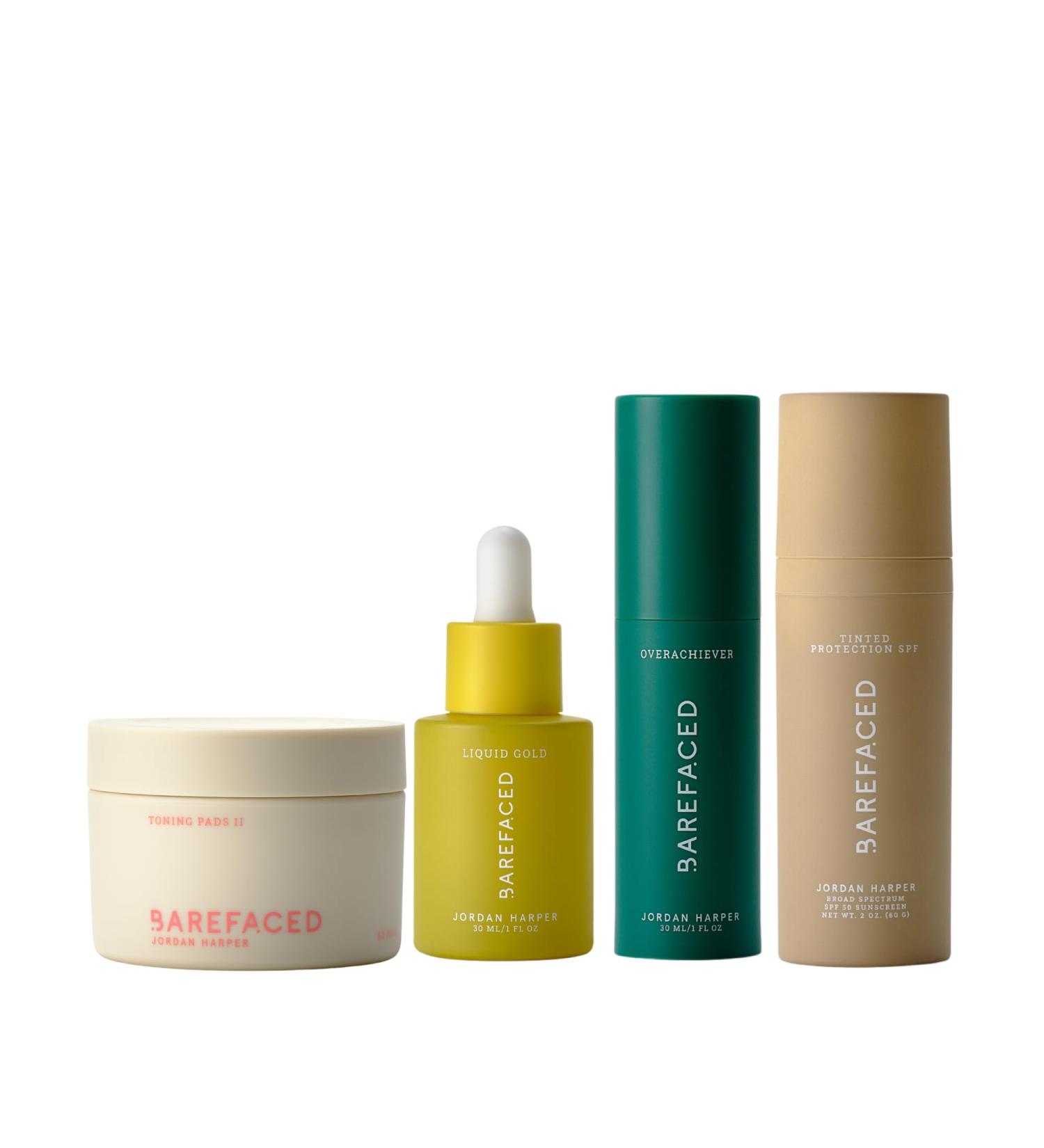 Barefaced Core Four (Retinoid Alternative) - Toning Pads II Liquid Gold Overachiever Tinted SPF - Buy Online on GoSupps.com