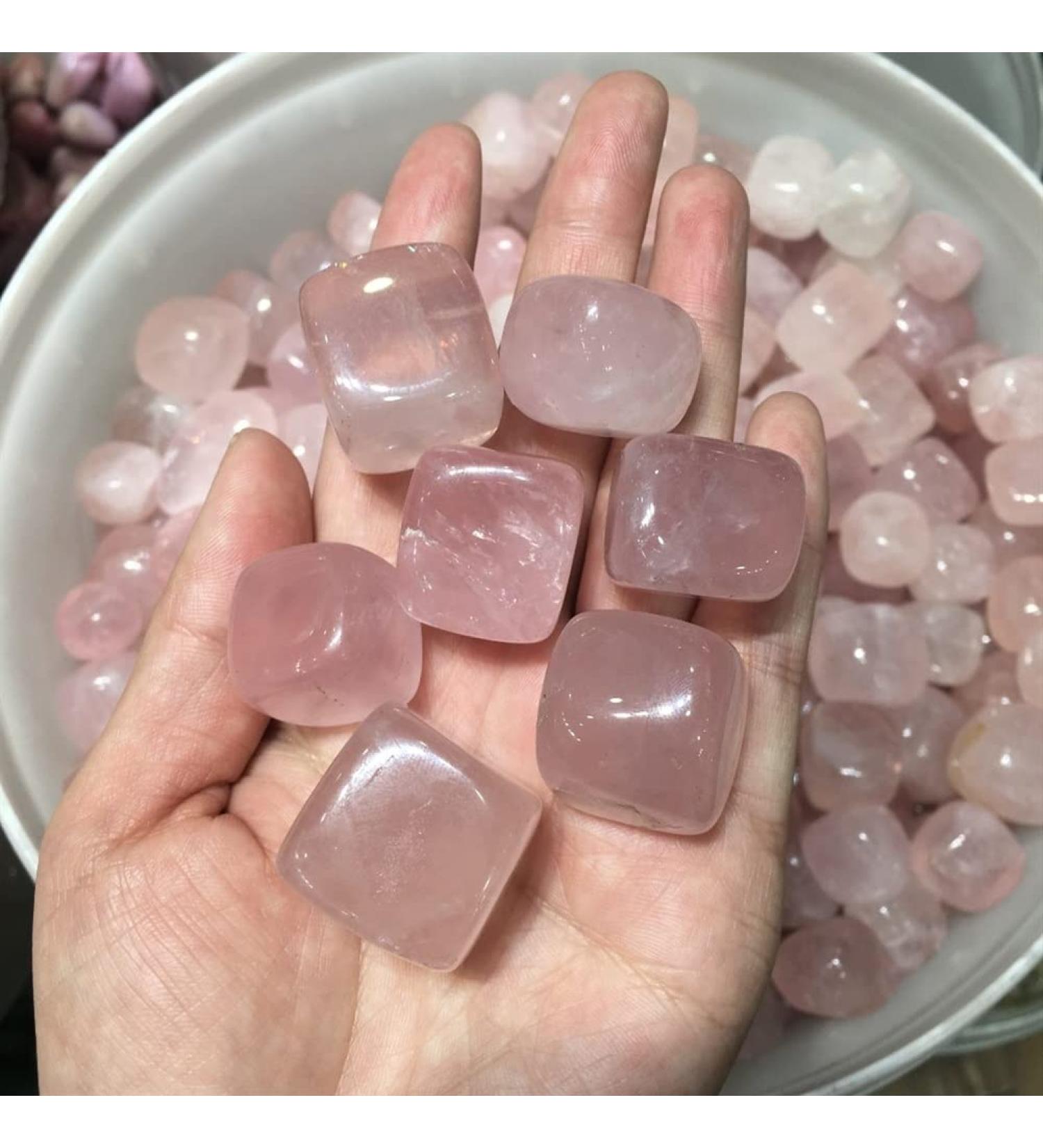 Crystal Natural Rose Quartz Crystal Tumbled Stone Polished Pink Quartz Stone JZIGTDEM (Size : 500g) - Buy Online on GoSupps.com