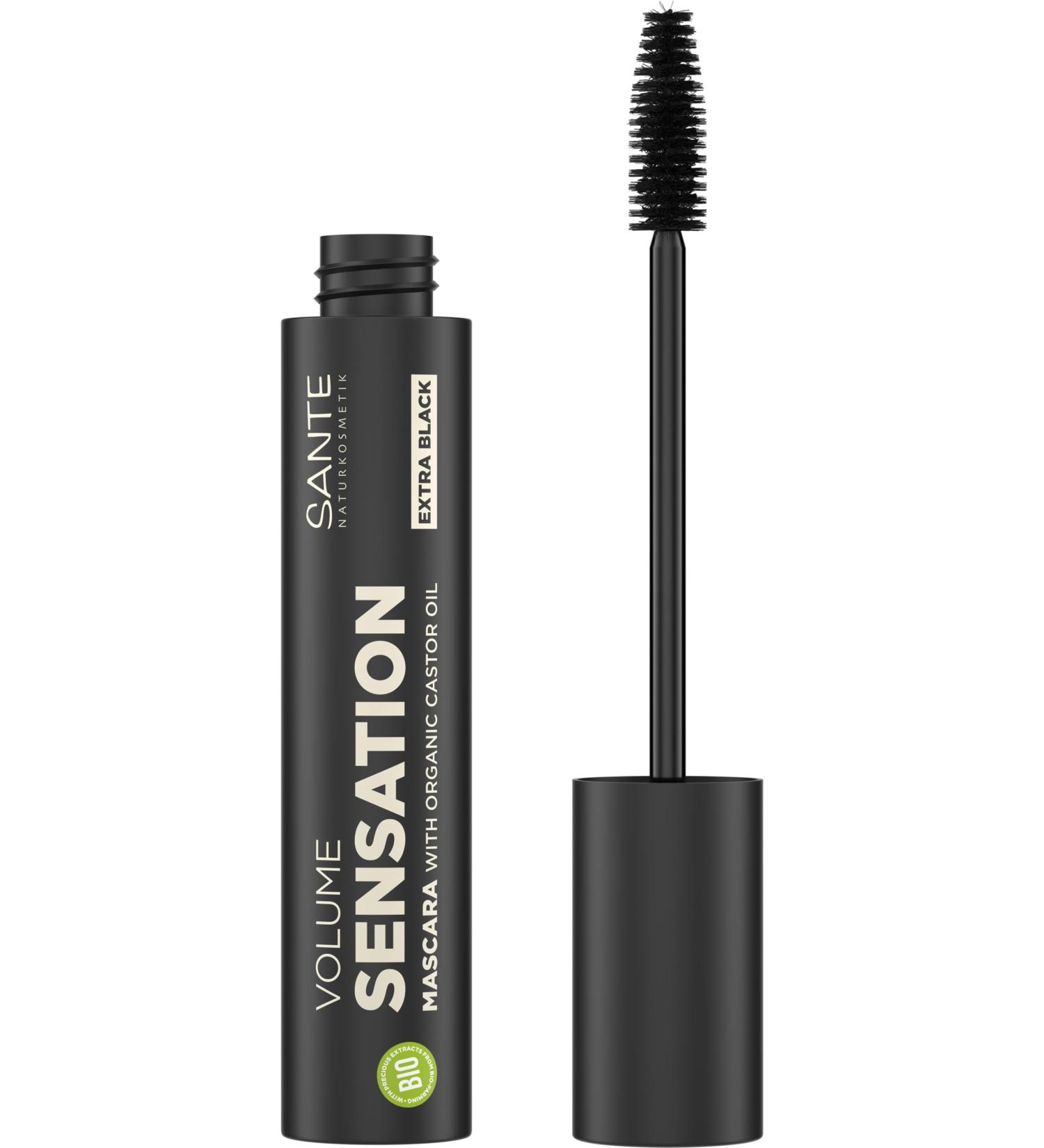 Buy Sante Natural Cosmetics Volume Sensation Mascara Extra Black - Vegan Organic Almond Oil Sensational Eyelash Volume | 12ml - Buy Online on GoSupps.com