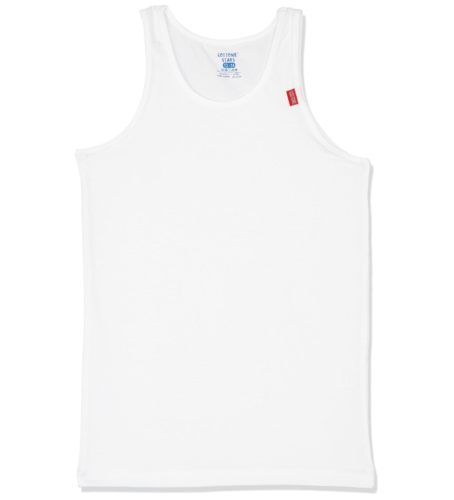 Cottonil Sleeveless White Undershirt for Boys White 13-14 Years White Boys 13 - 14 Years - Buy Online on GoSupps.com