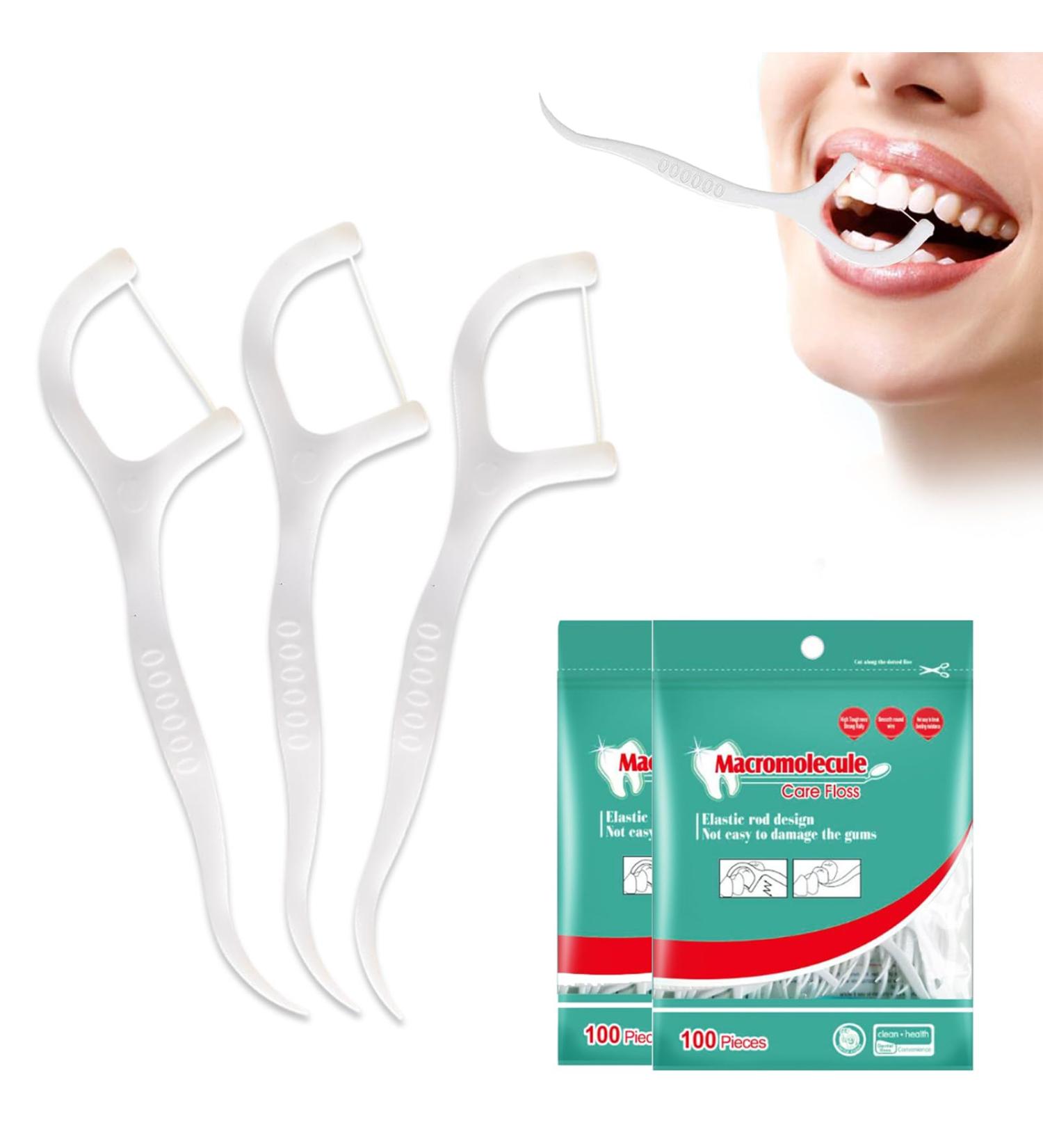 Tingdongwei 200 Dental Floss Sticks - Interdental Cleaners for Effective Plaque Removal & Oral Care - Buy Online on GoSupps.com