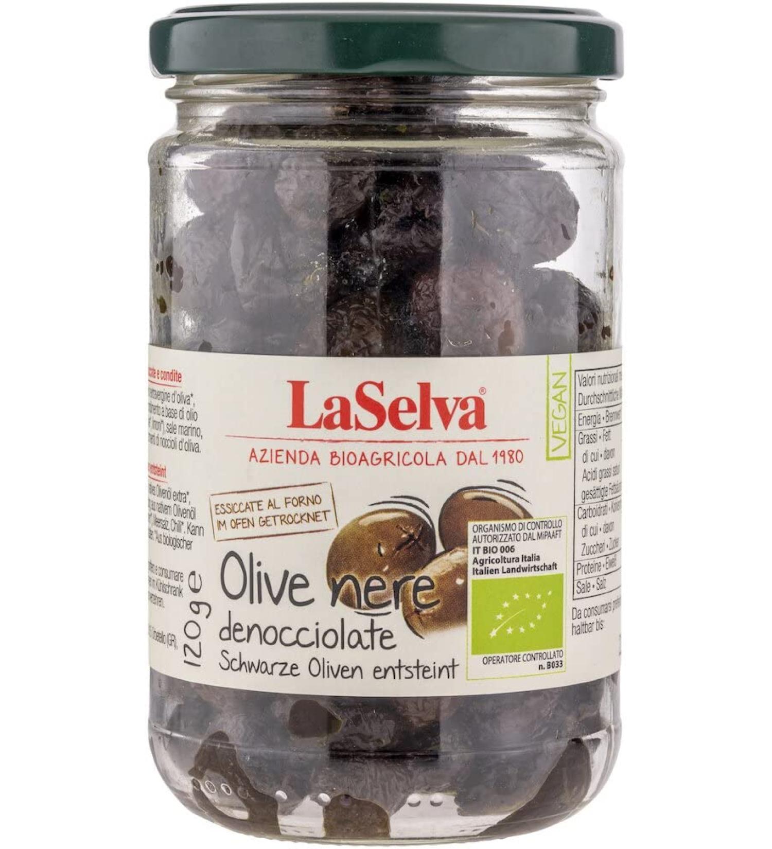 LaSelva La Selva Bio black dried olives destemmed 2 x 120 g