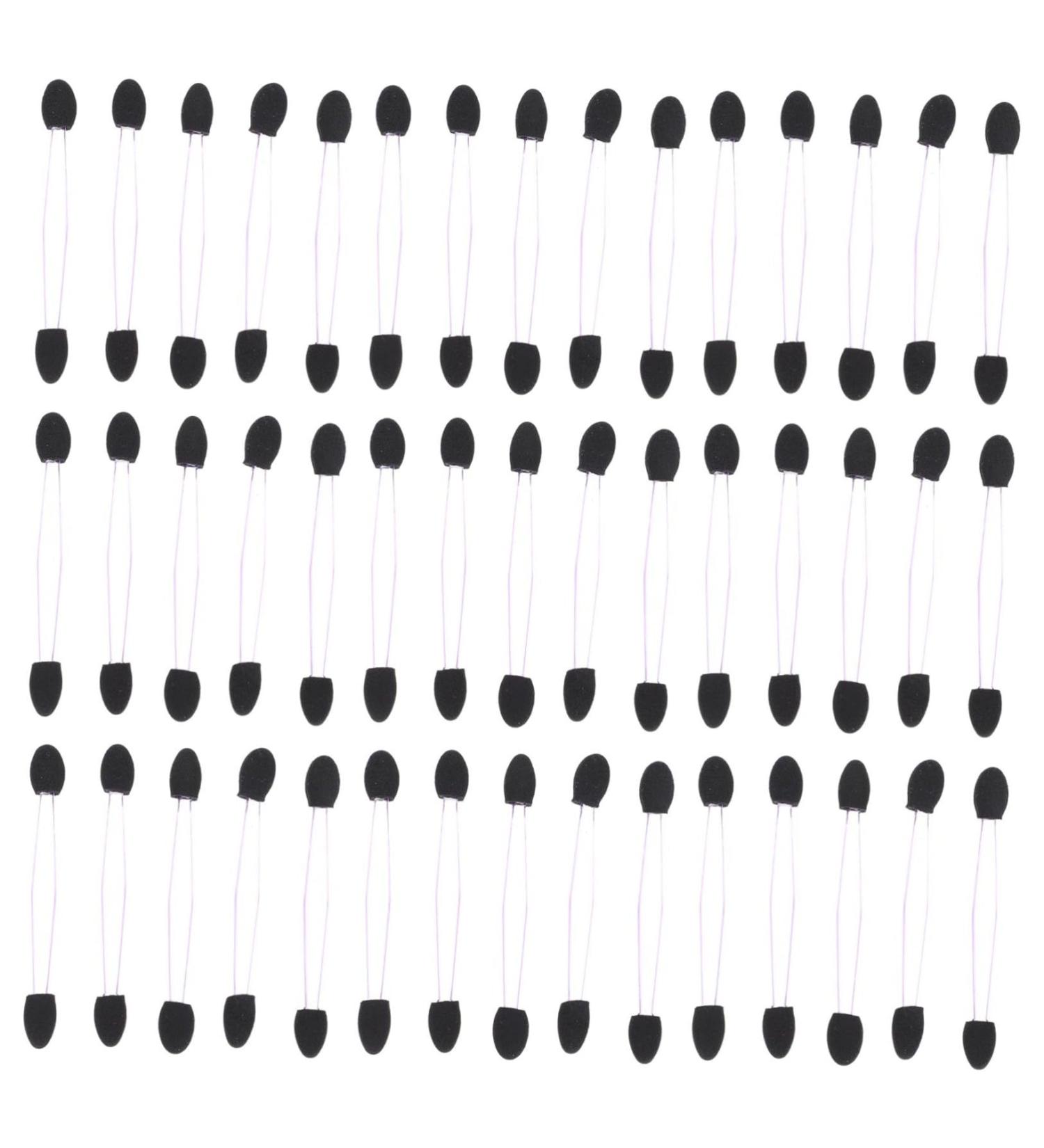 Baluue 100pcs Eye Shadow Stick Eyeshadow Makeup Sticks Eyebrow Brush Applicator Black Emulsion 7.5x0.5cm Black - Buy Online on GoSupps.com